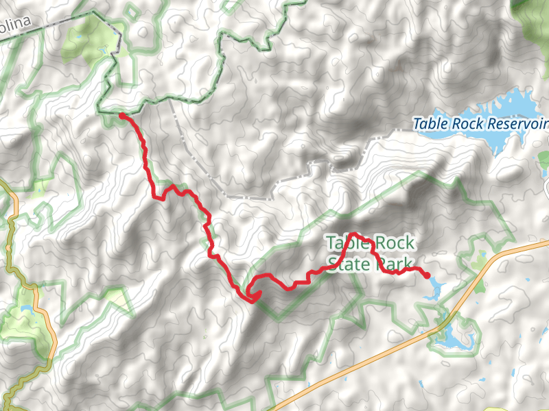 Hickorynut Mountain and Pinnacle Mountain via Foothills Trail