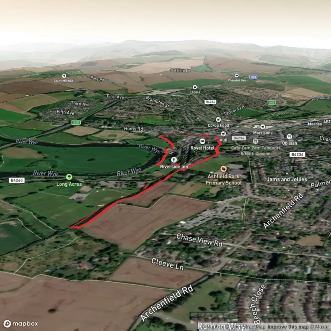 An image depicting the trail Ross Town Walk and its surrounding area.
