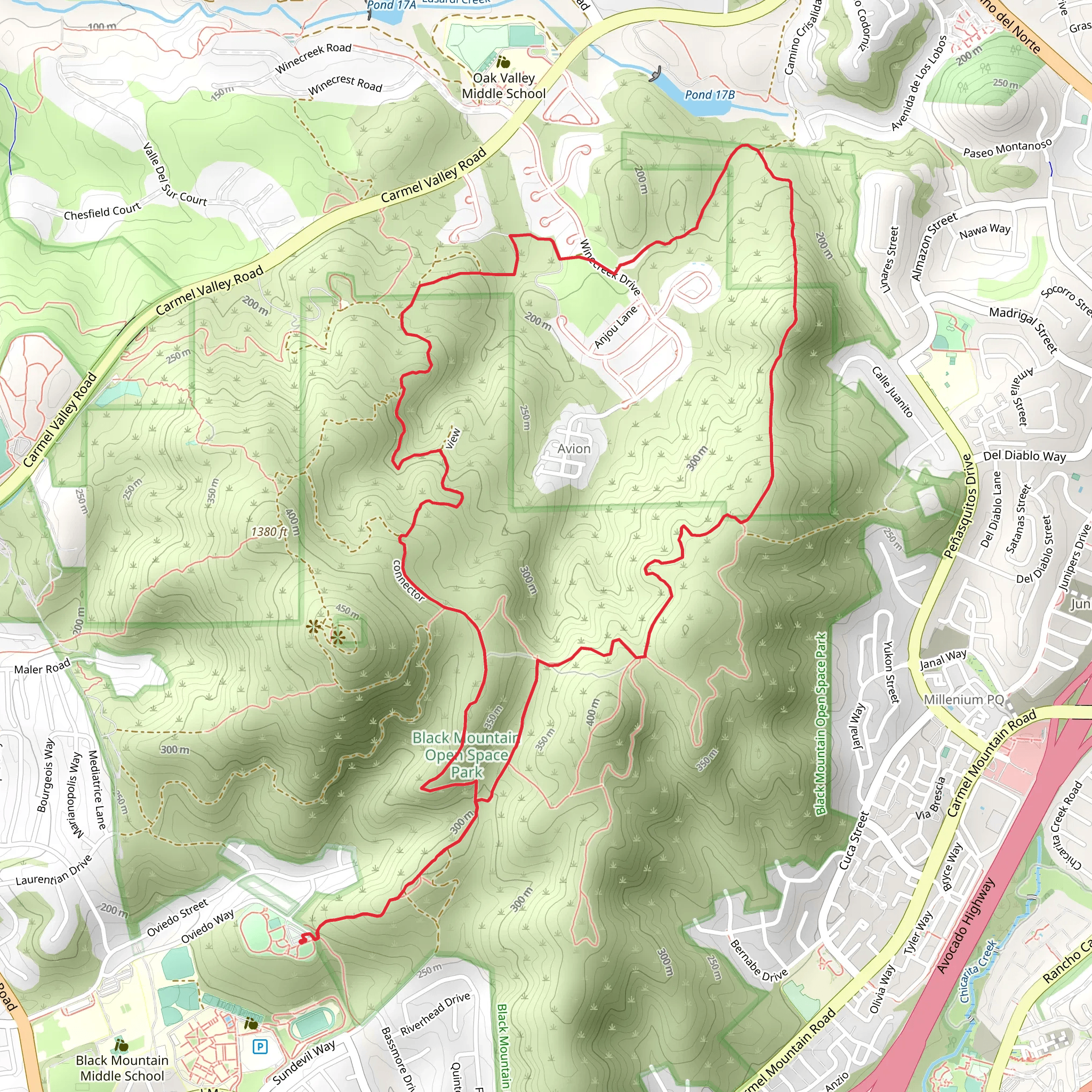 Nighthawk Trail and East Rim Loop Trail mobile static map