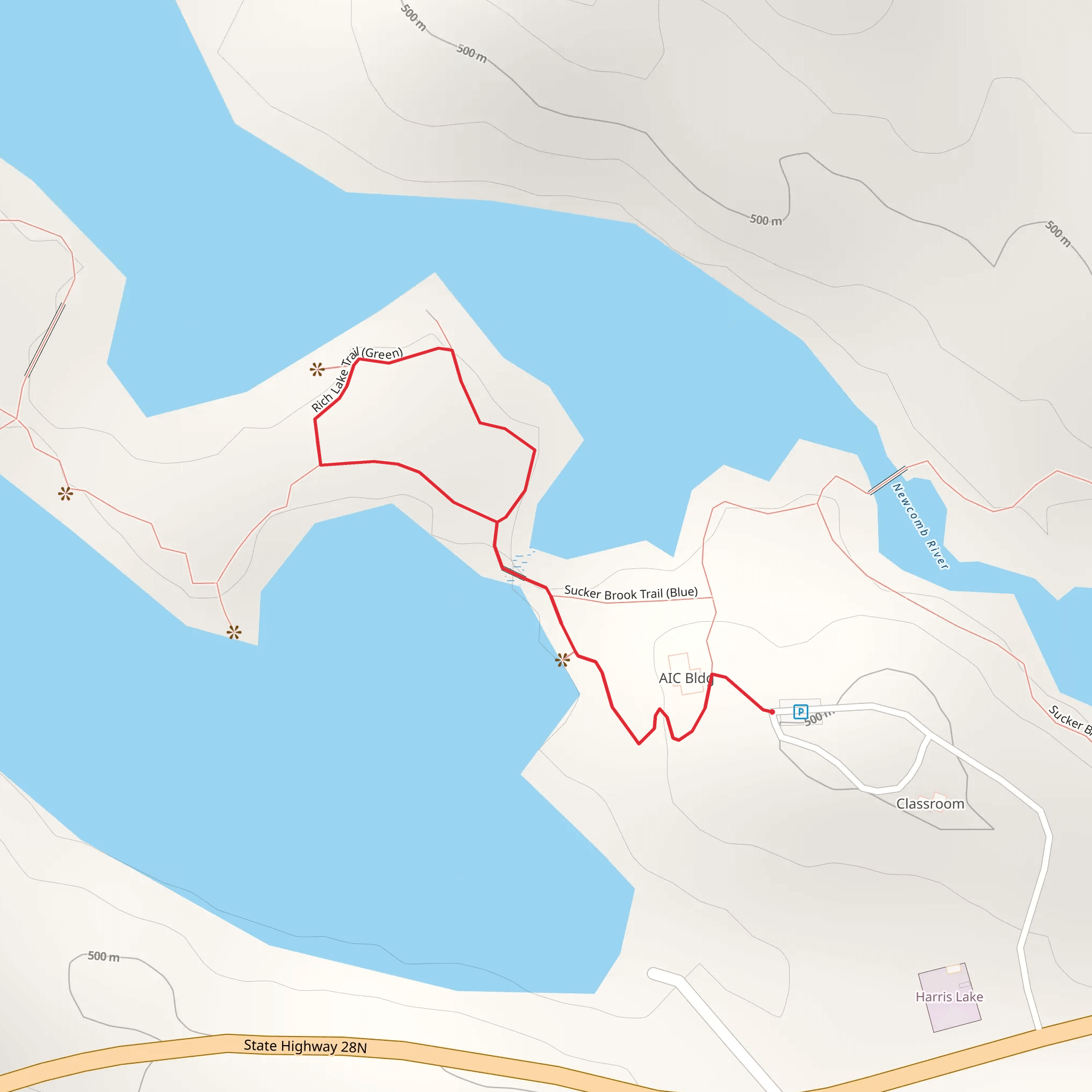 Rich Lake Trail - Green mobile static map