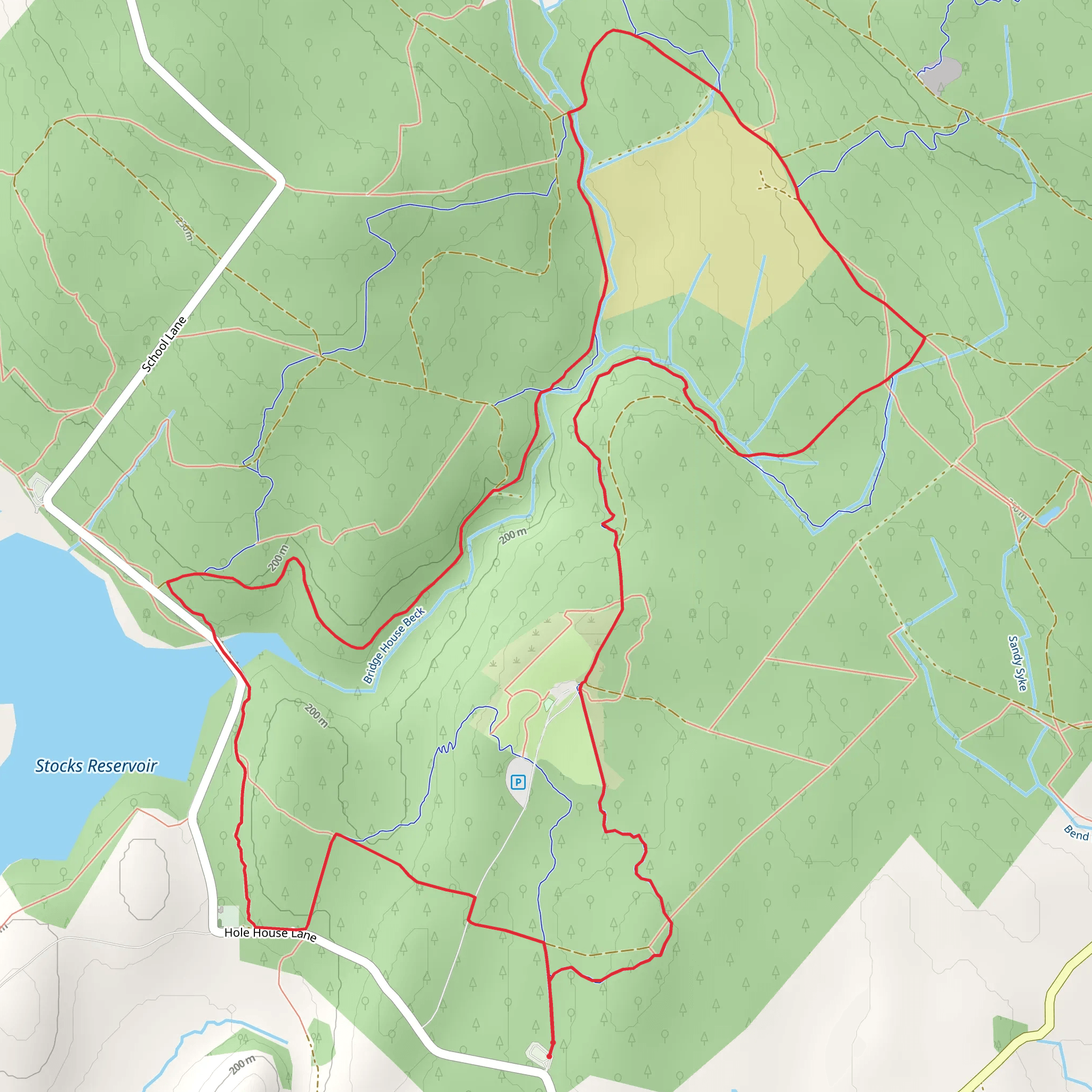 Stocks Reservoir and Gisburn Forest Loop mobile static map