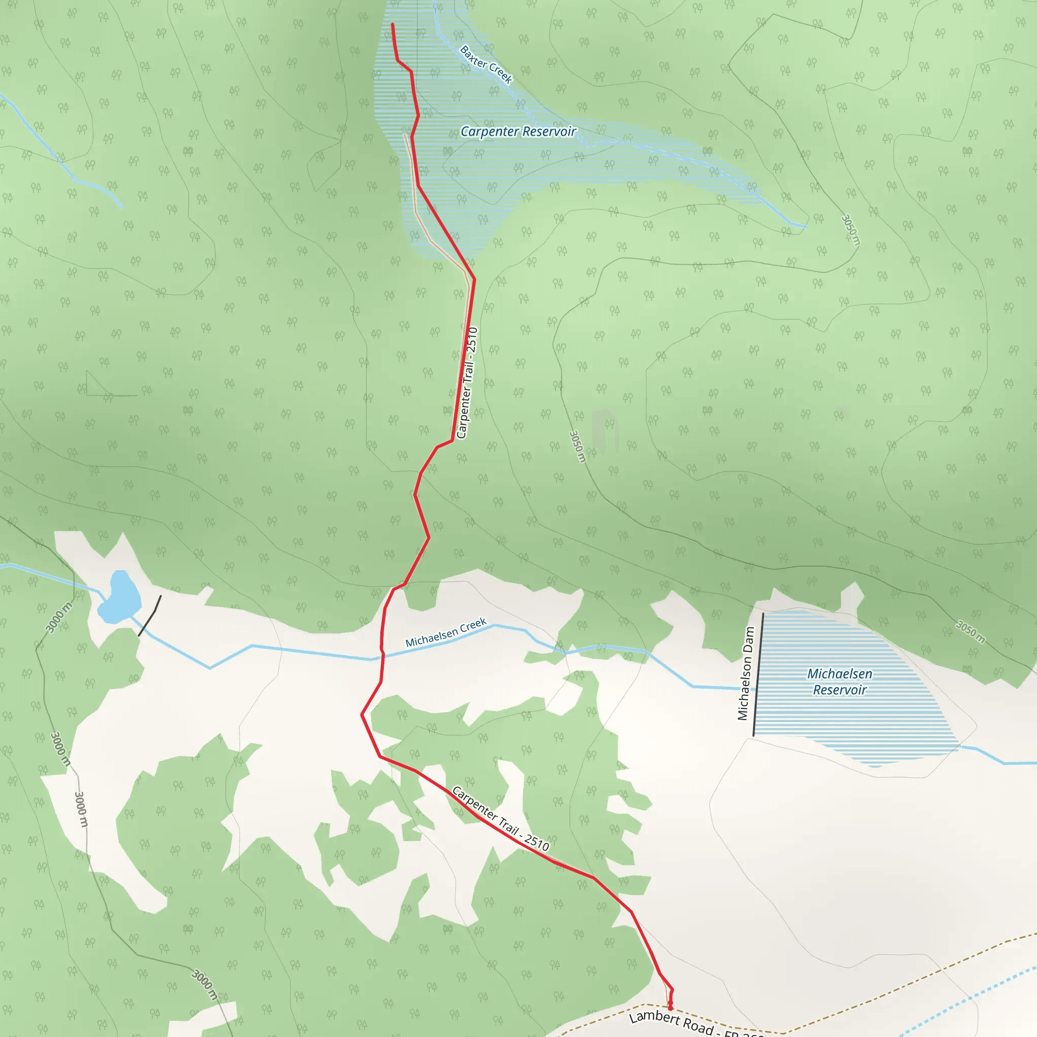 Carpenter Trail mobile static map