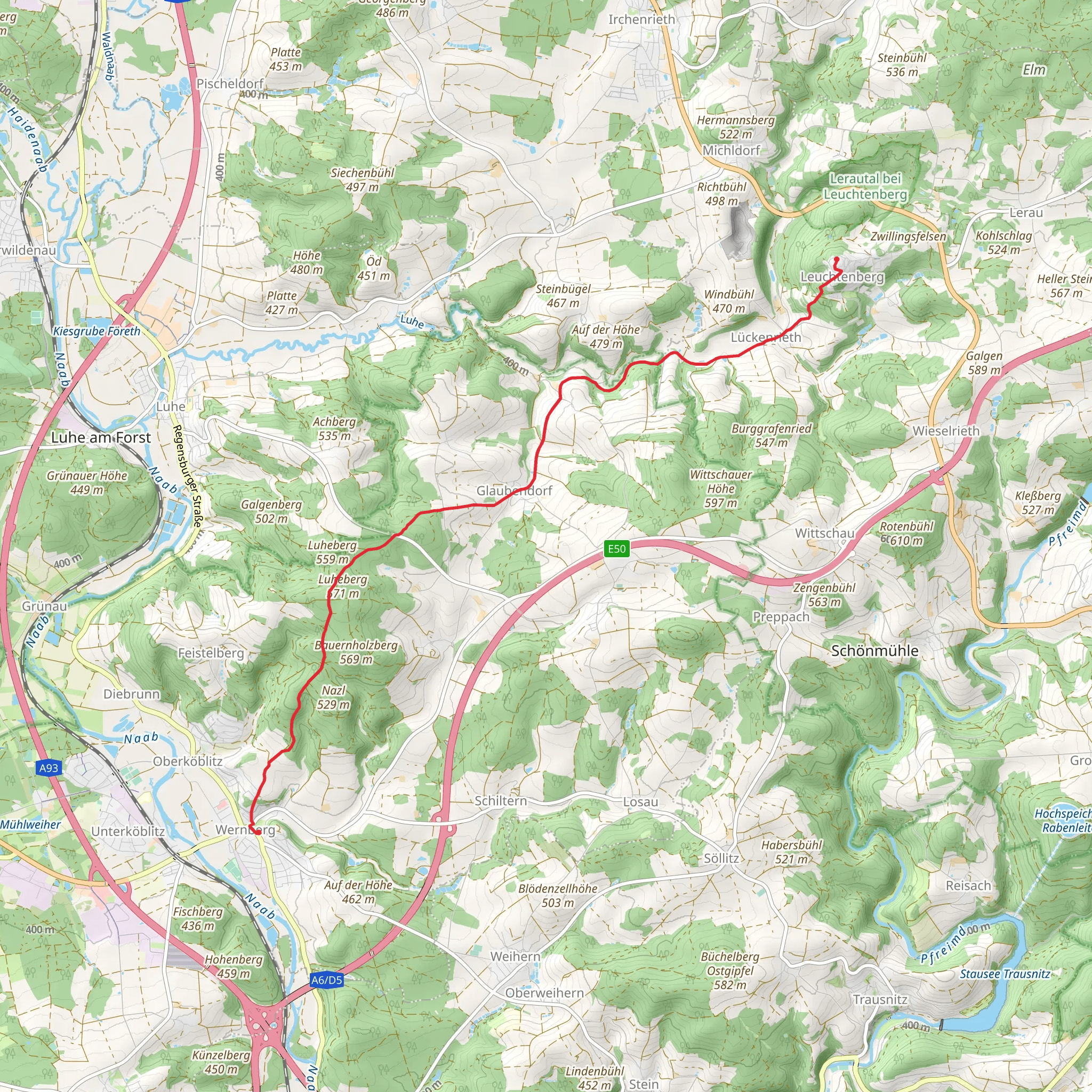 Leuchtenberg Weg mobile static map