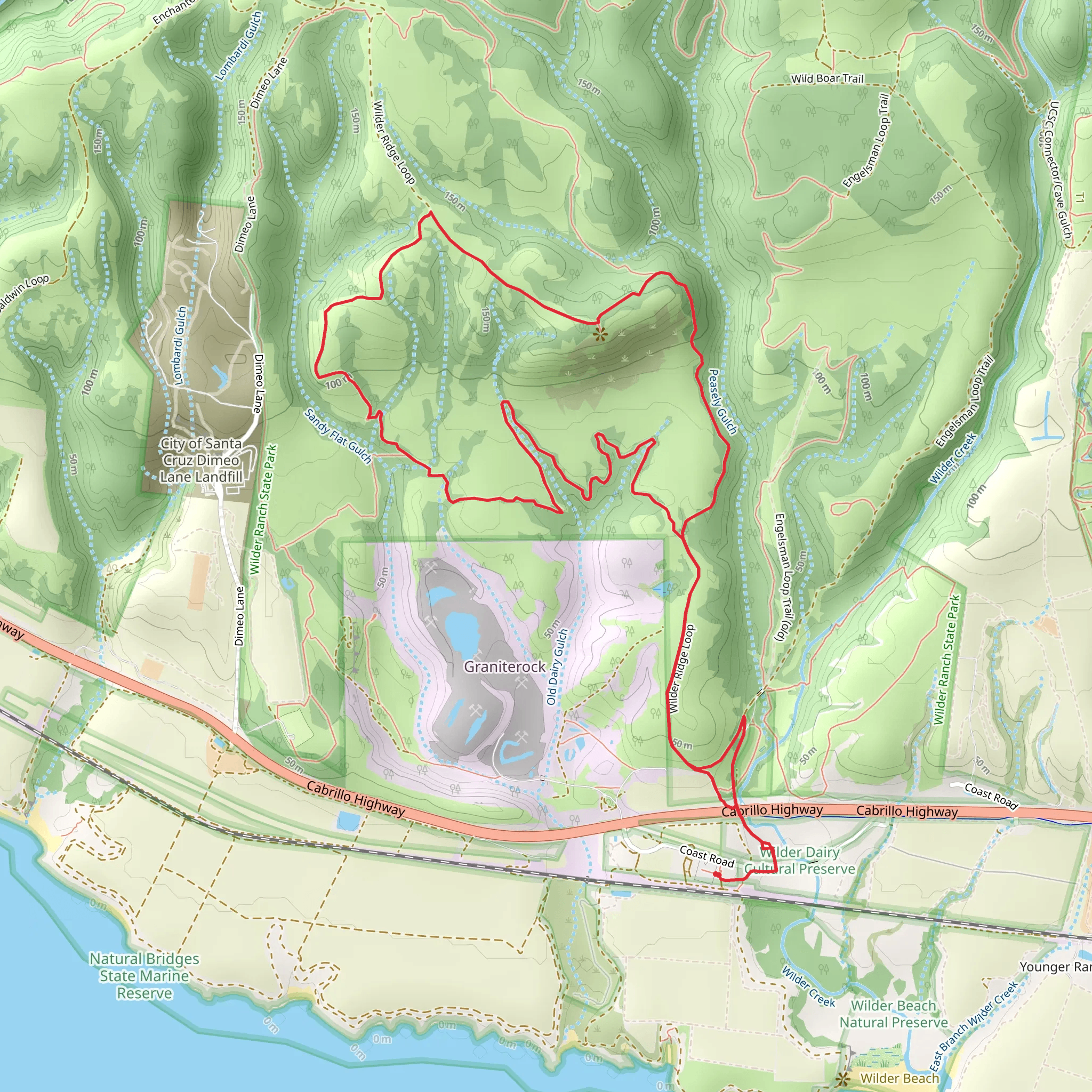 Wilder Ridge Loop from Old Cove Landing mobile static map