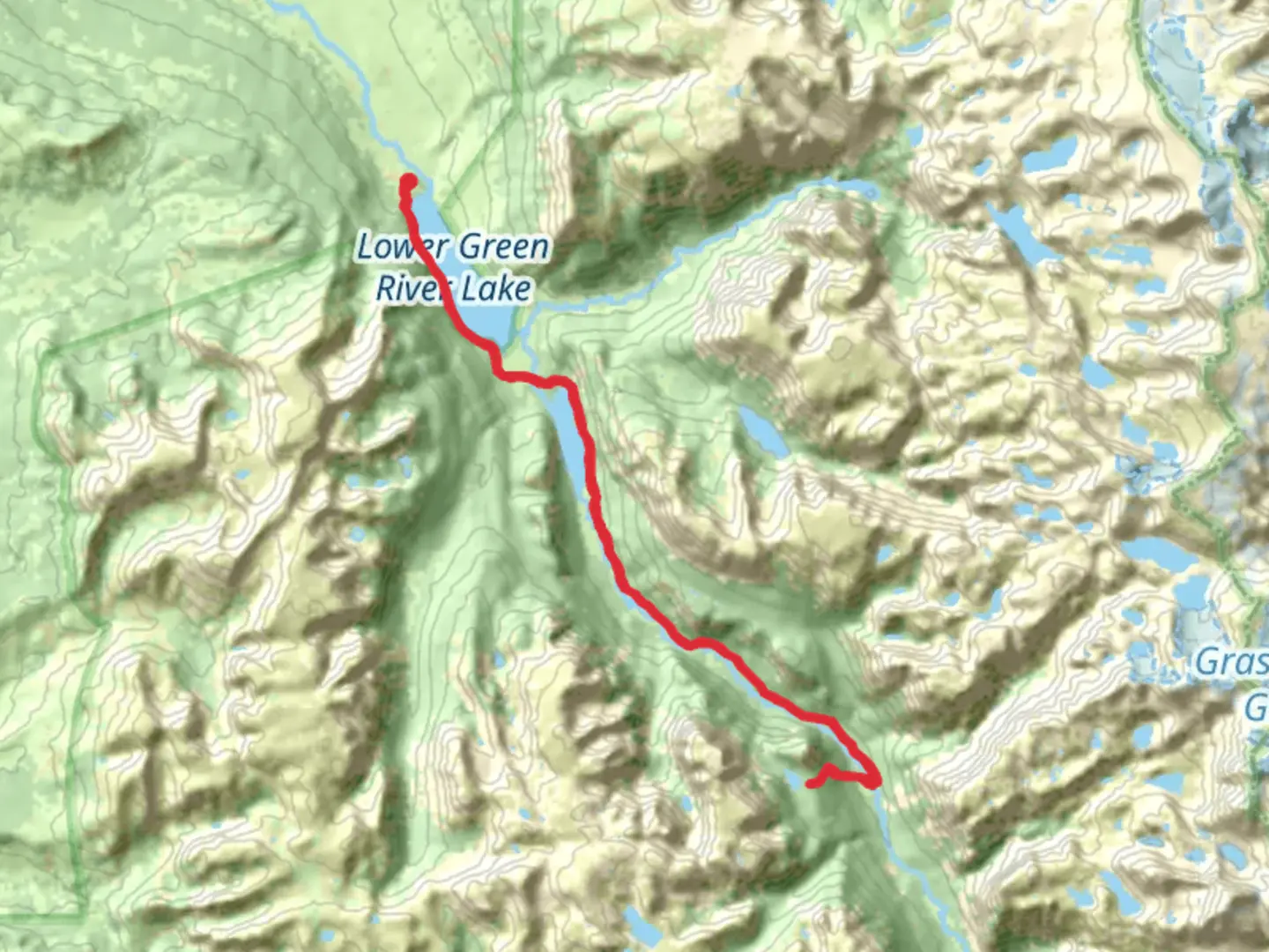 An image depicting the trail Granite Lake via CDT and its surrounding area.