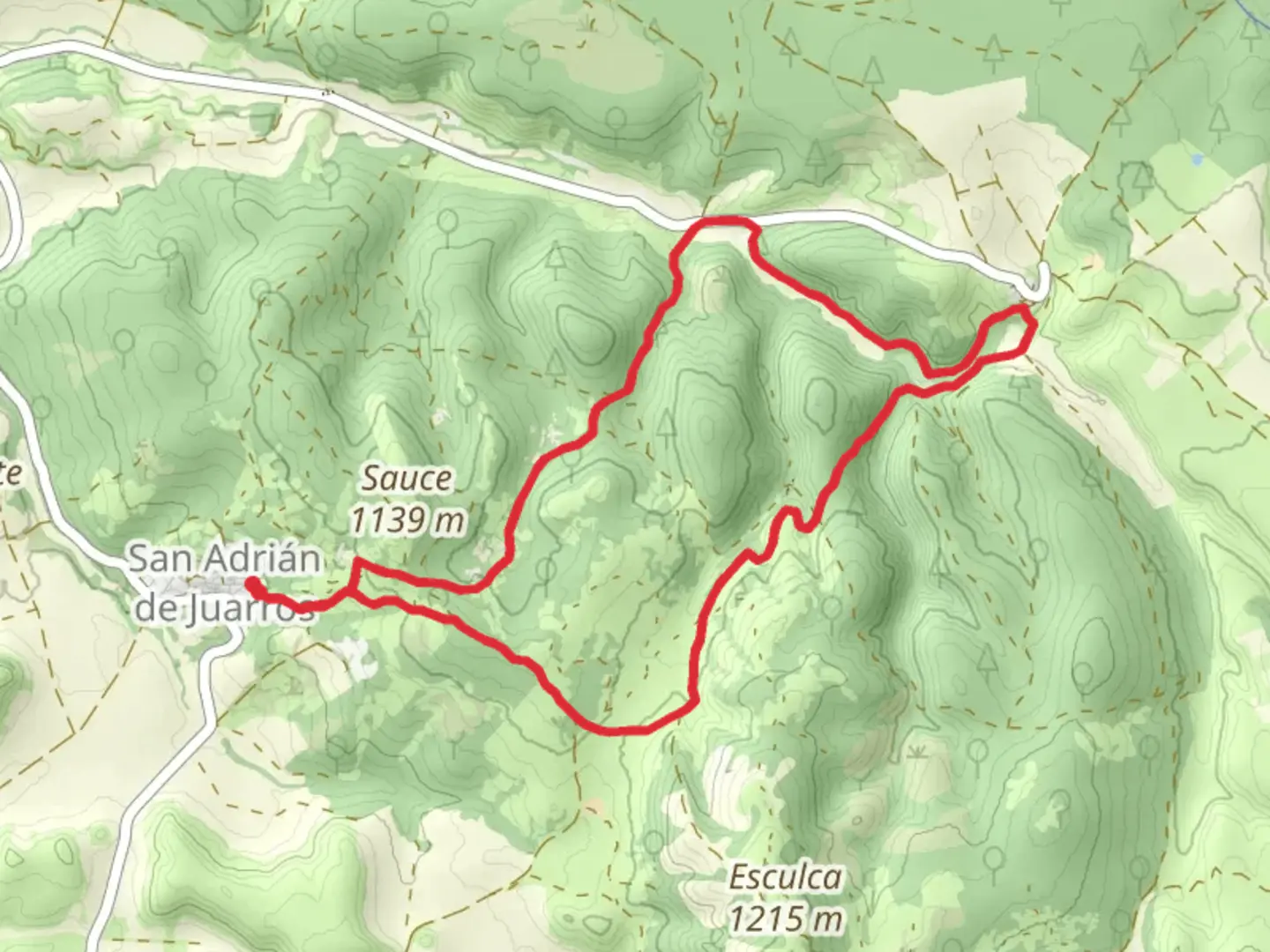 An image depicting the trail Juarros Mining Trail PR BU 56 and its surrounding area.