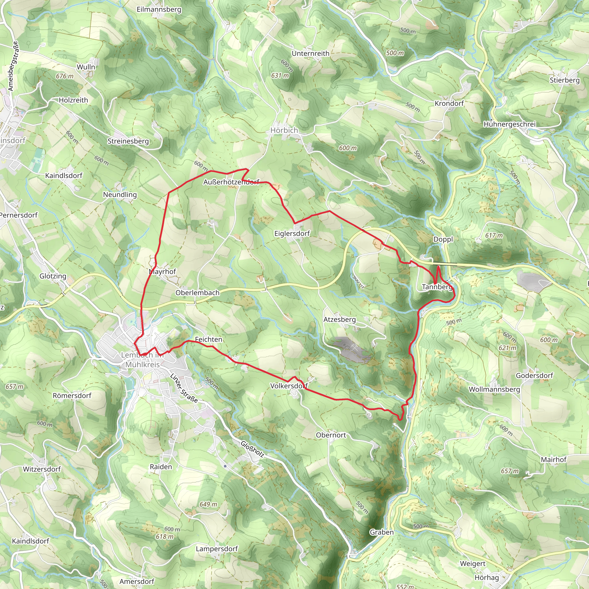 Bauernkriegweg Loop mobile static map