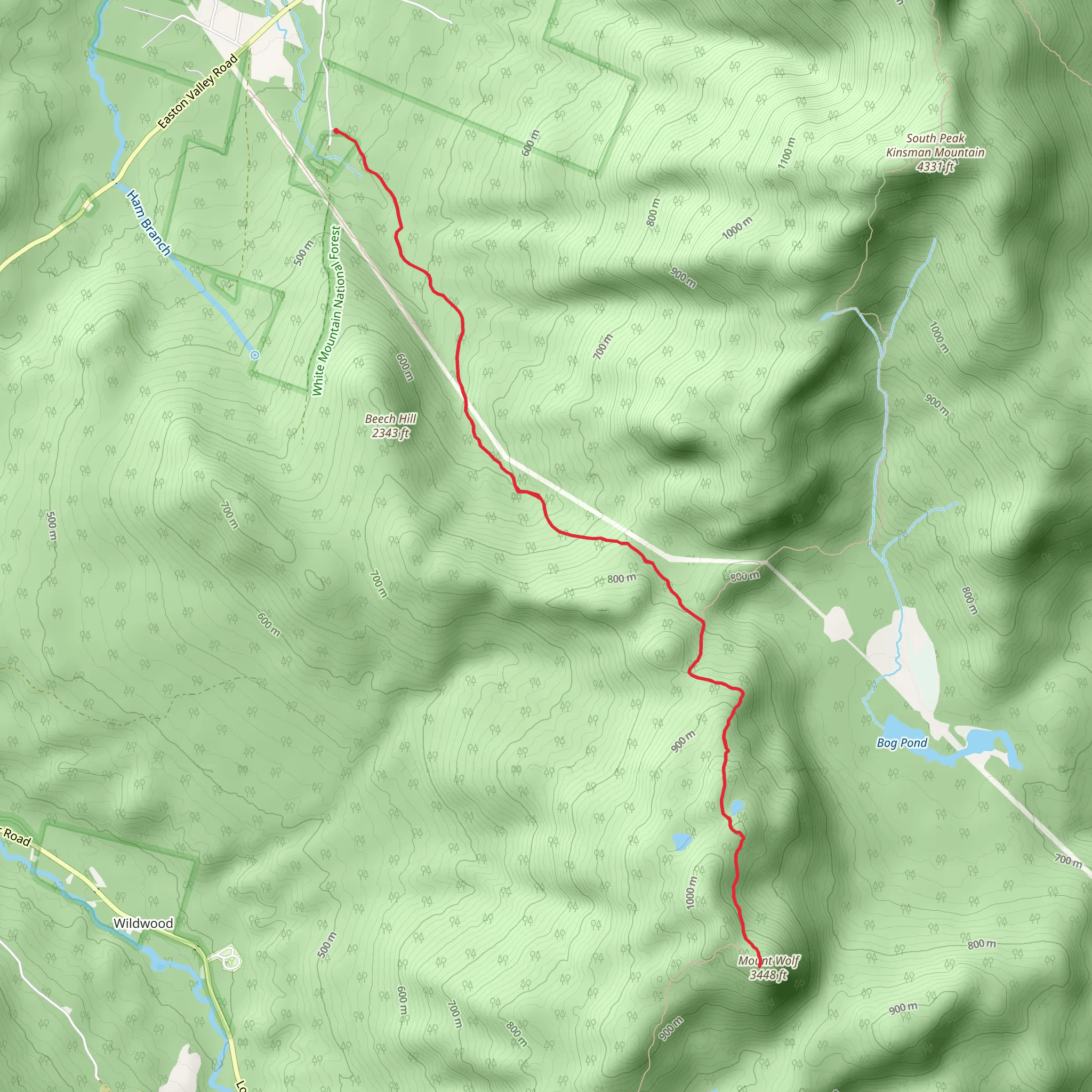 Mount Wolf via Reel Brook Road mobile static map