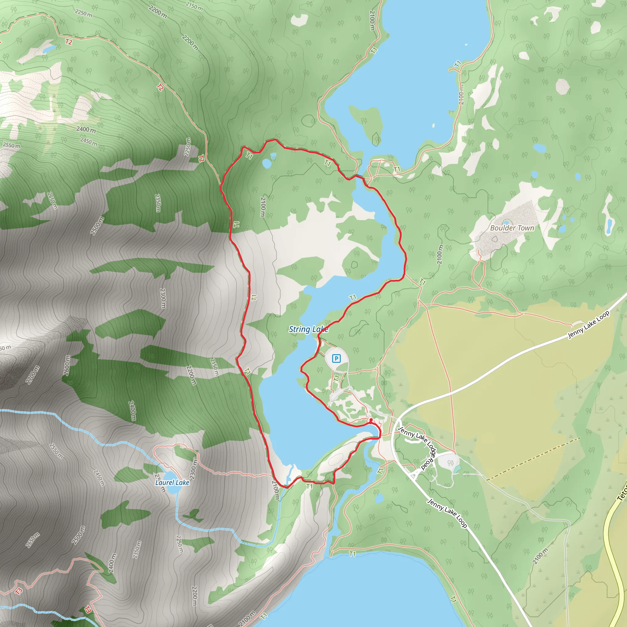 String Lake Loop mobile static map