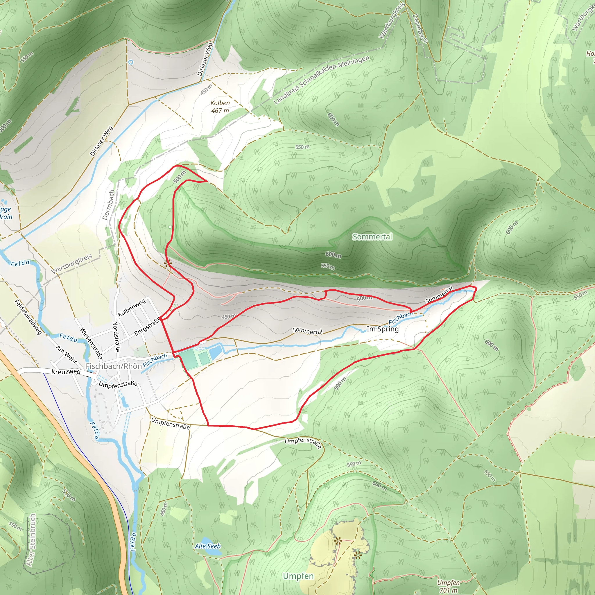Rhoen Panorama Loop mobile static map