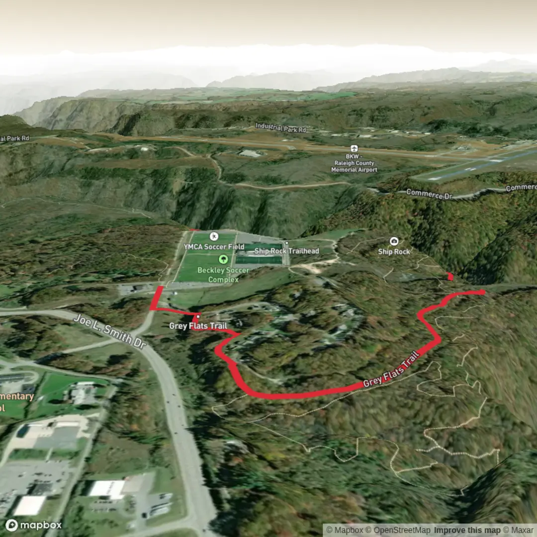 An image depicting the trail Grey Flats Trail and its surrounding area.