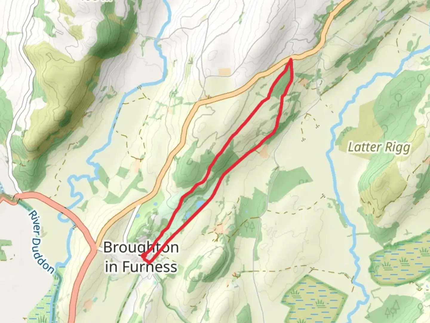 An image depicting the trail East Park, Park Head Wood and Wilson Park Loop and its surrounding area.