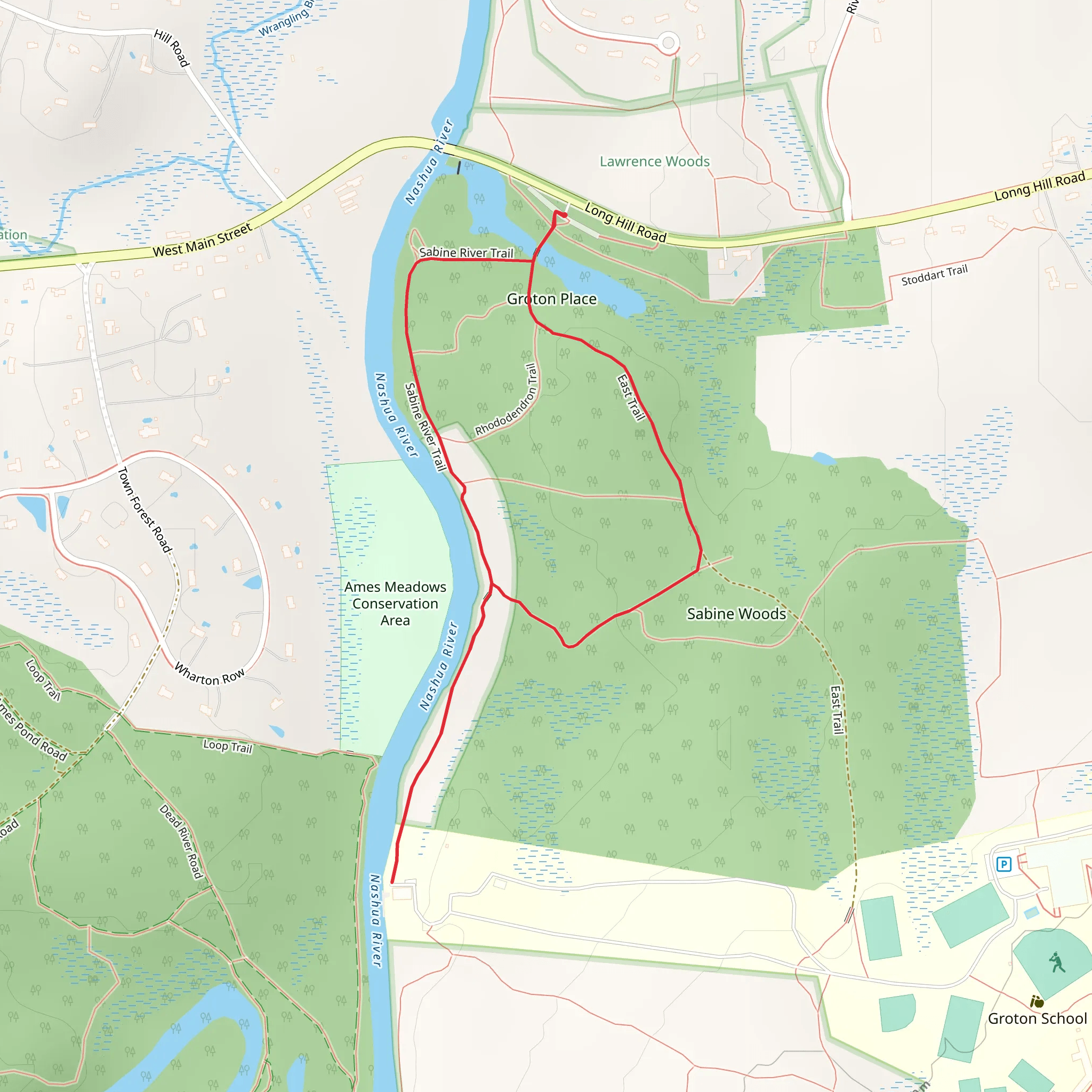 Pine Isle Loop Trail mobile static map