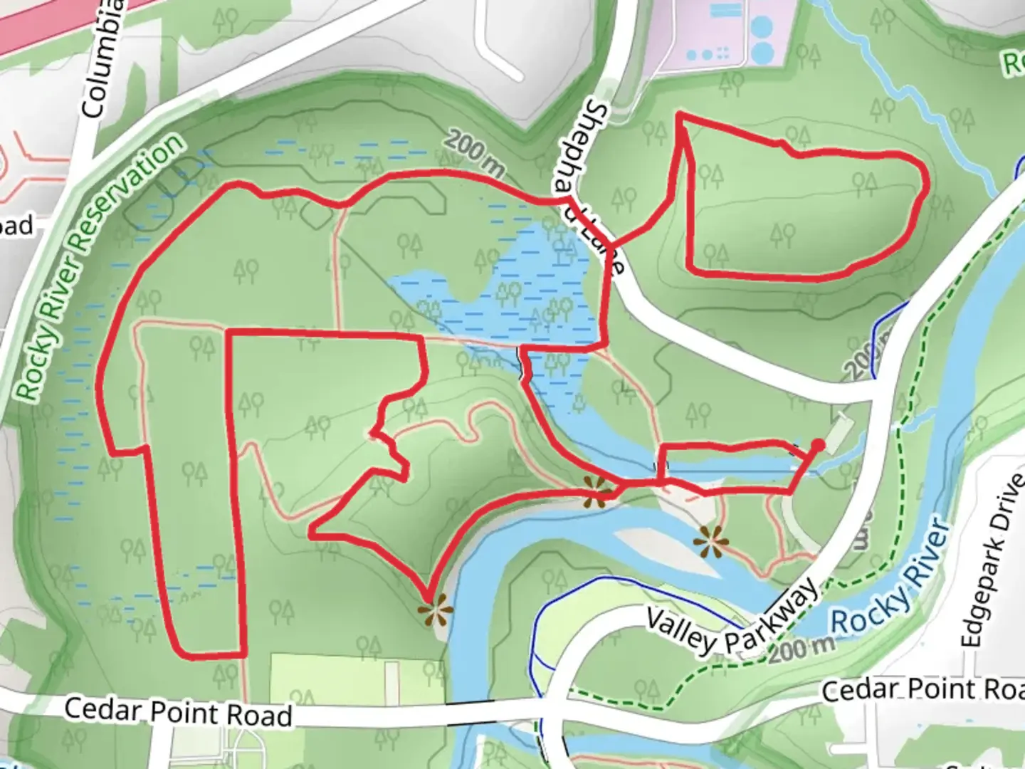 An image depicting the trail West Channel Pond and Mount Pleasant Loop Trail and its surrounding area.