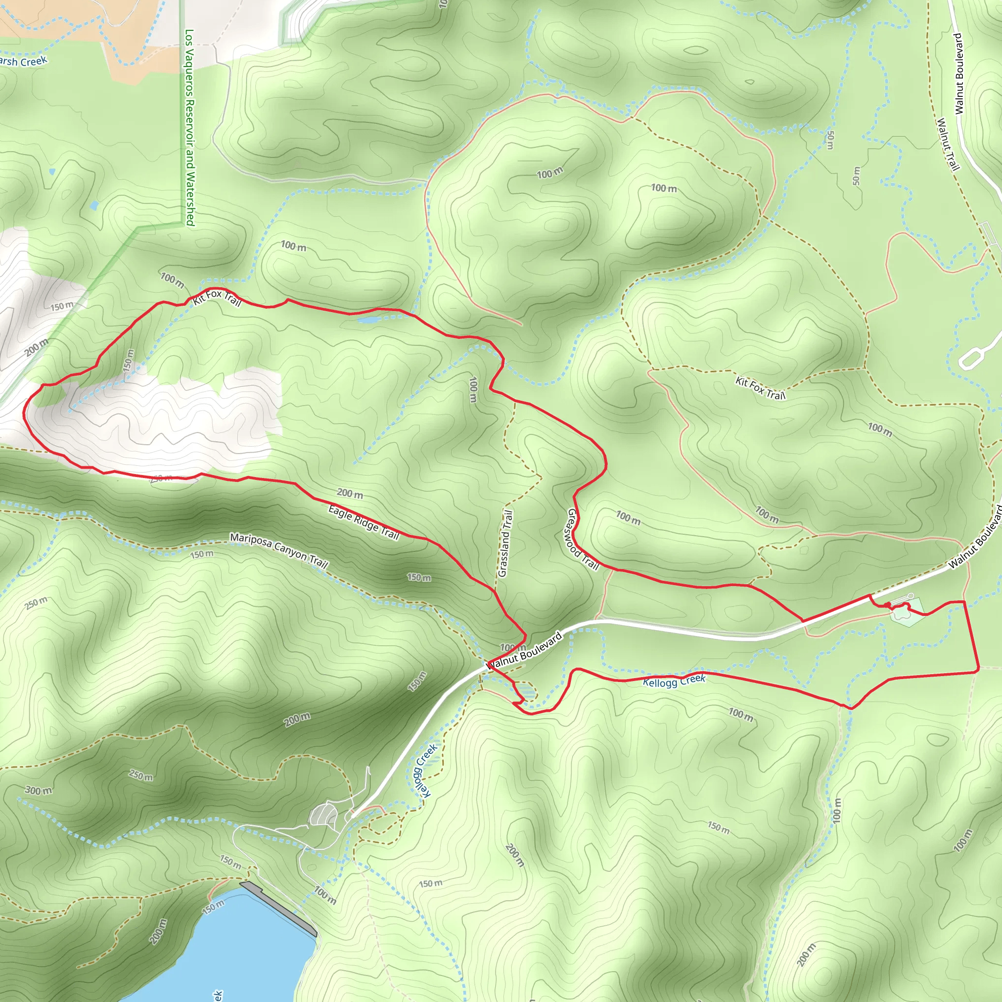 Kit Fox and Eagle Ridge Loop Trail mobile static map