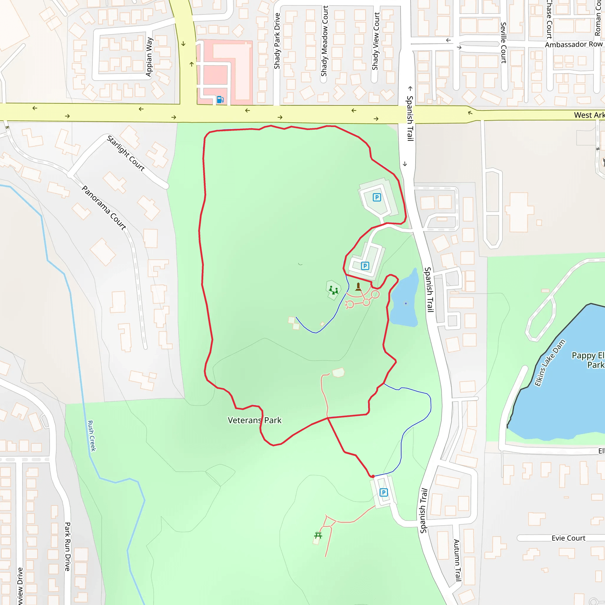 Veteran Park Loop mobile static map