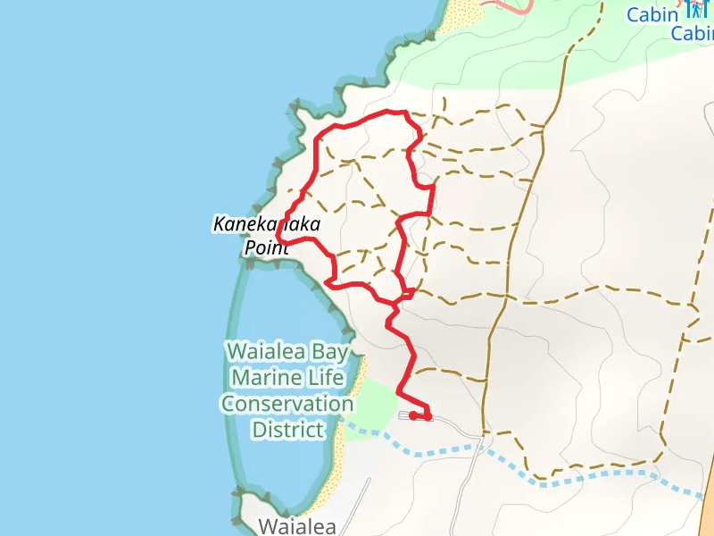 Kanekanaka Point and Waialea Bay loop