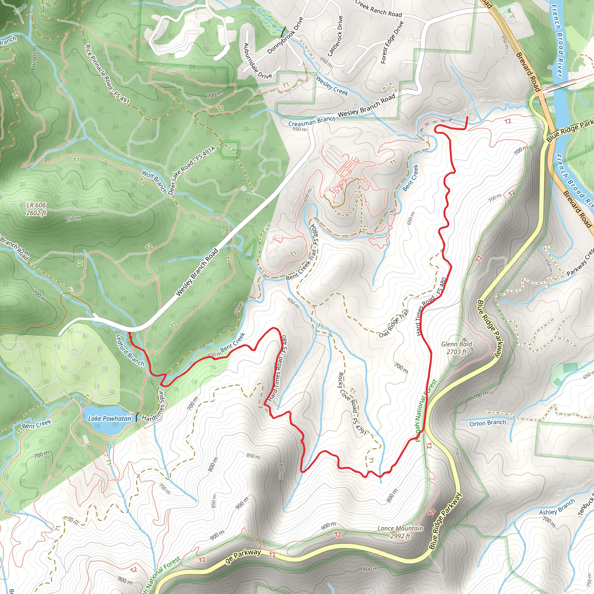 Glenn Bald via Hardtimes Road mobile static map