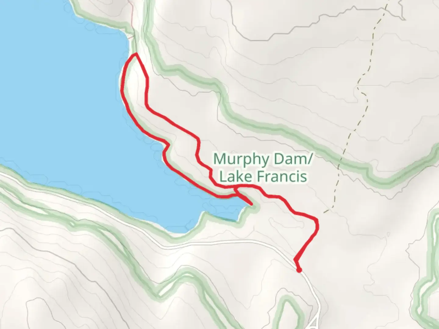 An image depicting the trail Lake Francis East Short Loop Trail and its surrounding area.