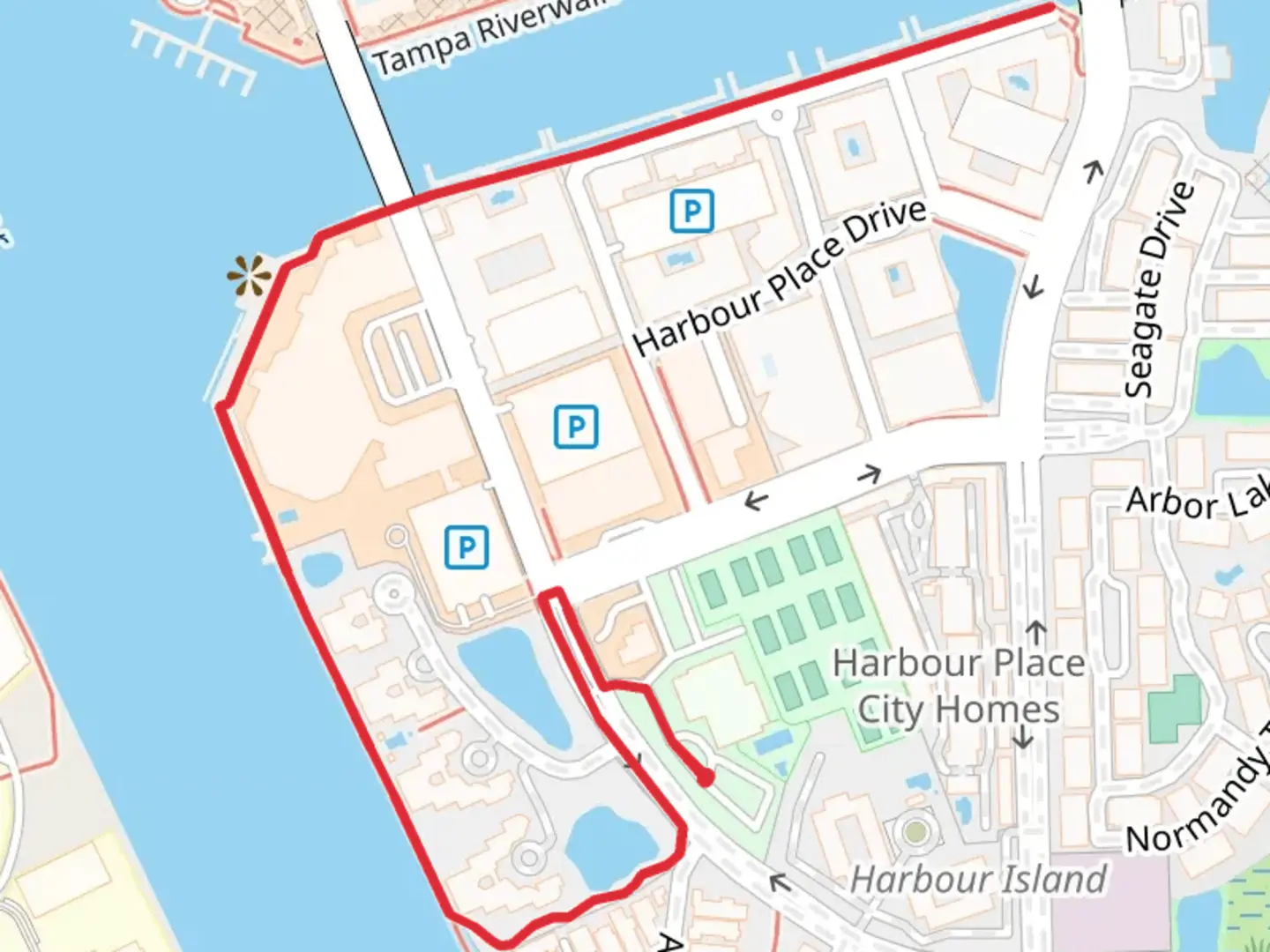 An image depicting the trail Garrison Channel Park and its surrounding area.