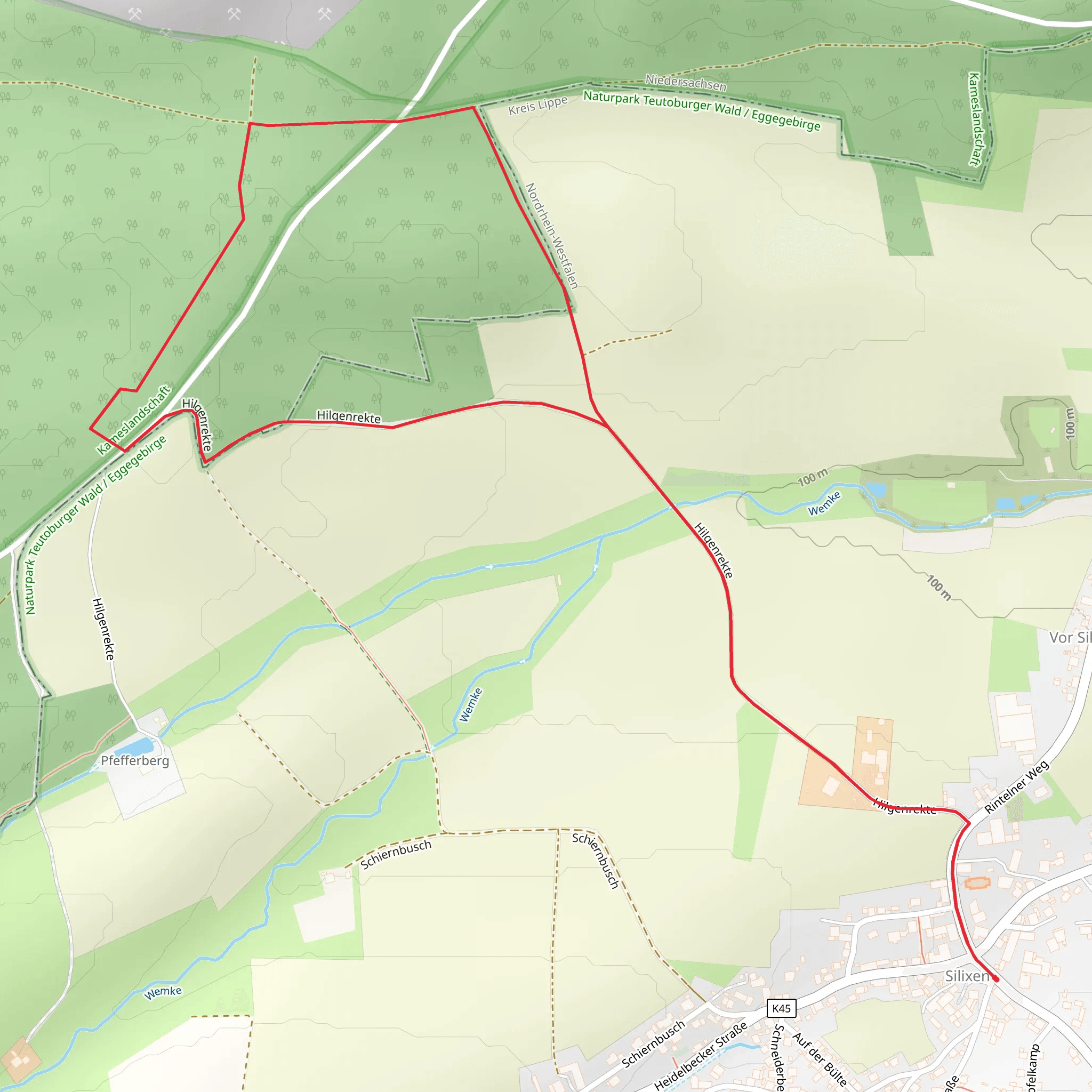 Kahlenberg Loop via Hilgenrekte mobile static map