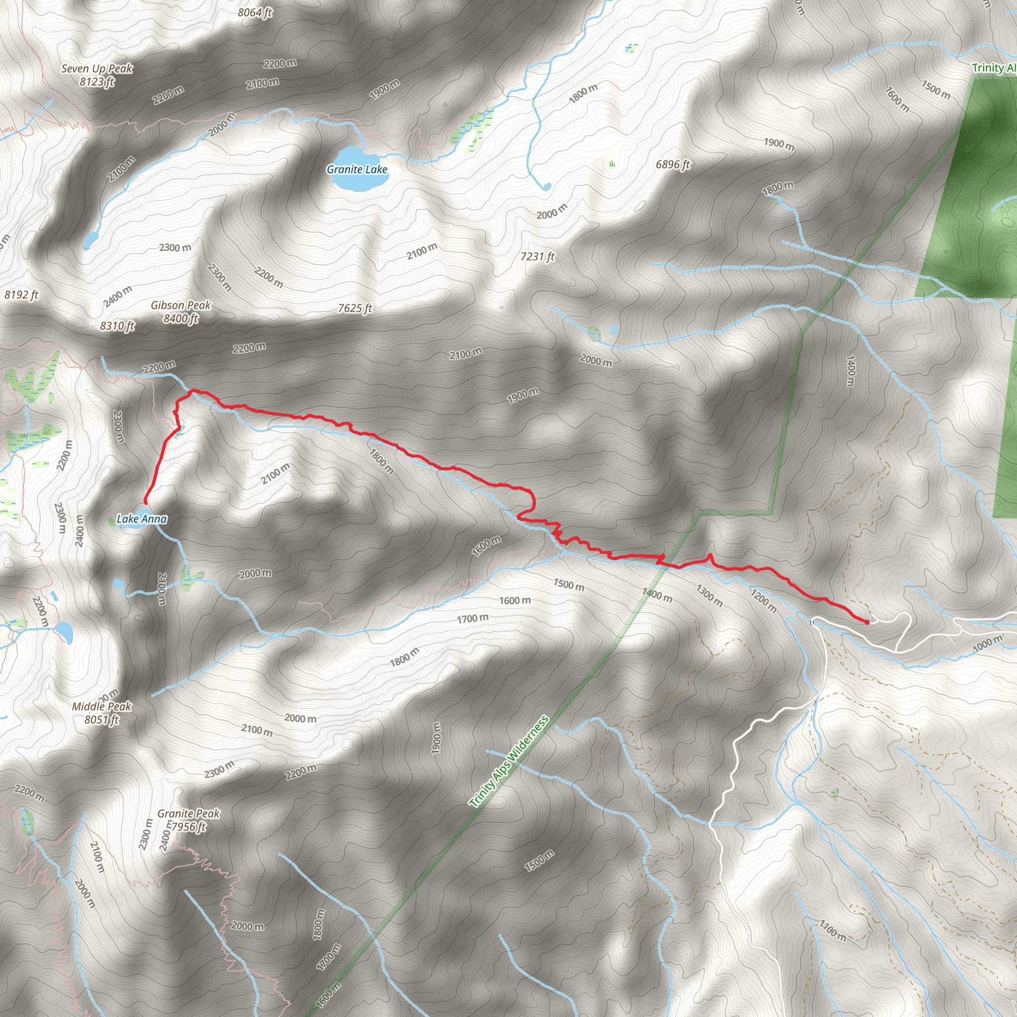 Lake Anna via Long Canyon Trail mobile static map