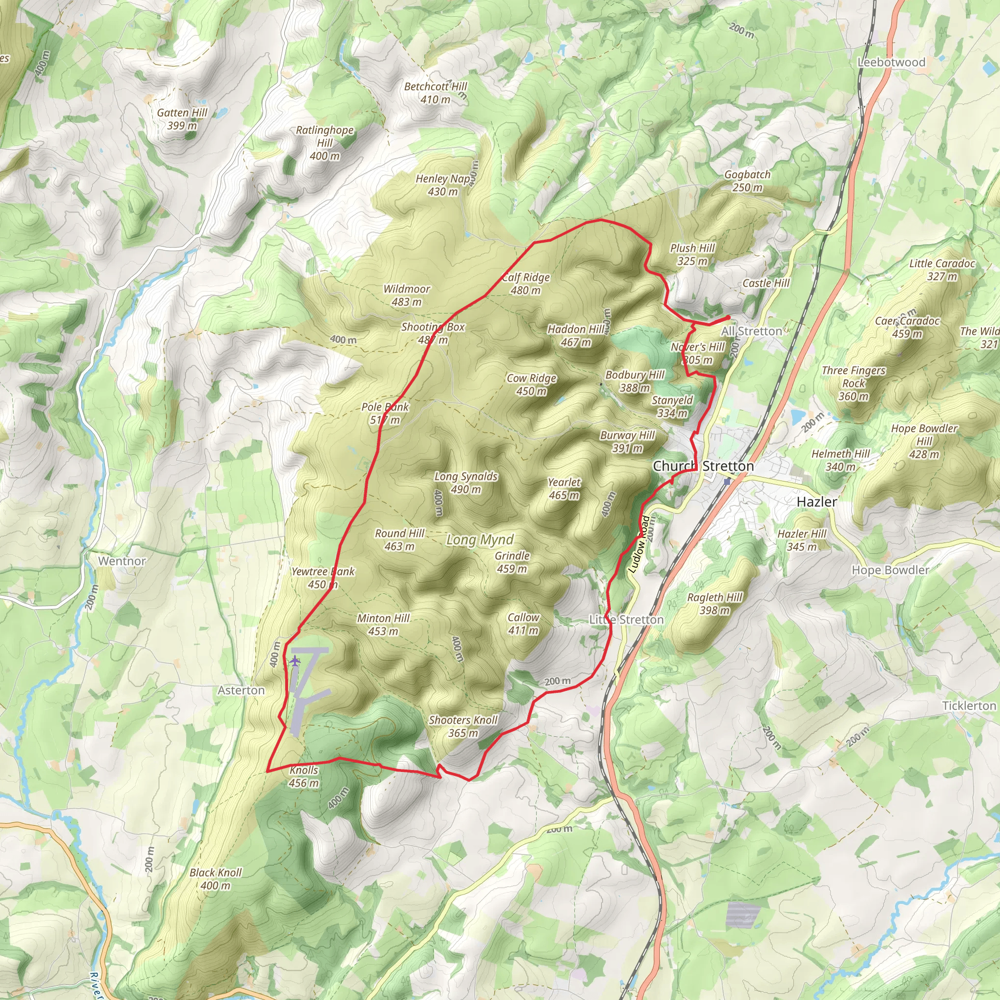 The Long Mynd Skyline (22) mobile static map