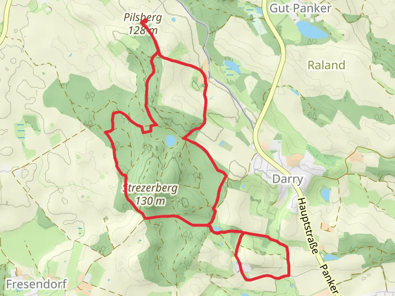 Froschkonzertlaube and Grosssteingrab Panker via Streetzer Berge