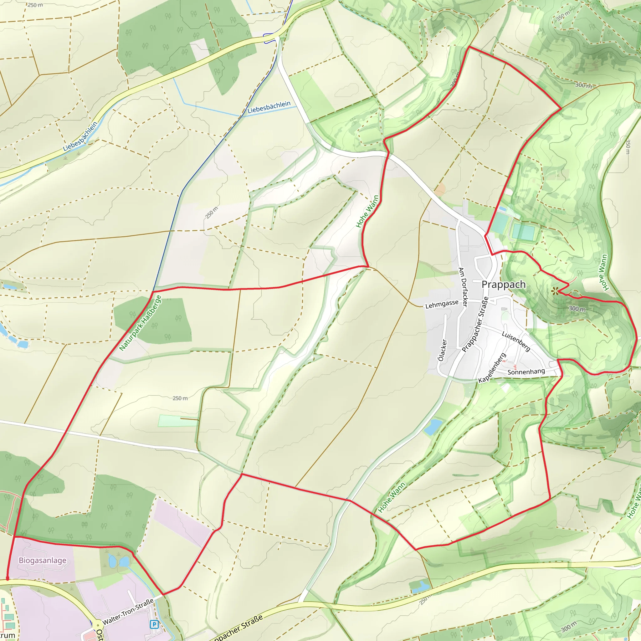 Lauftour HAS 2 mobile static map