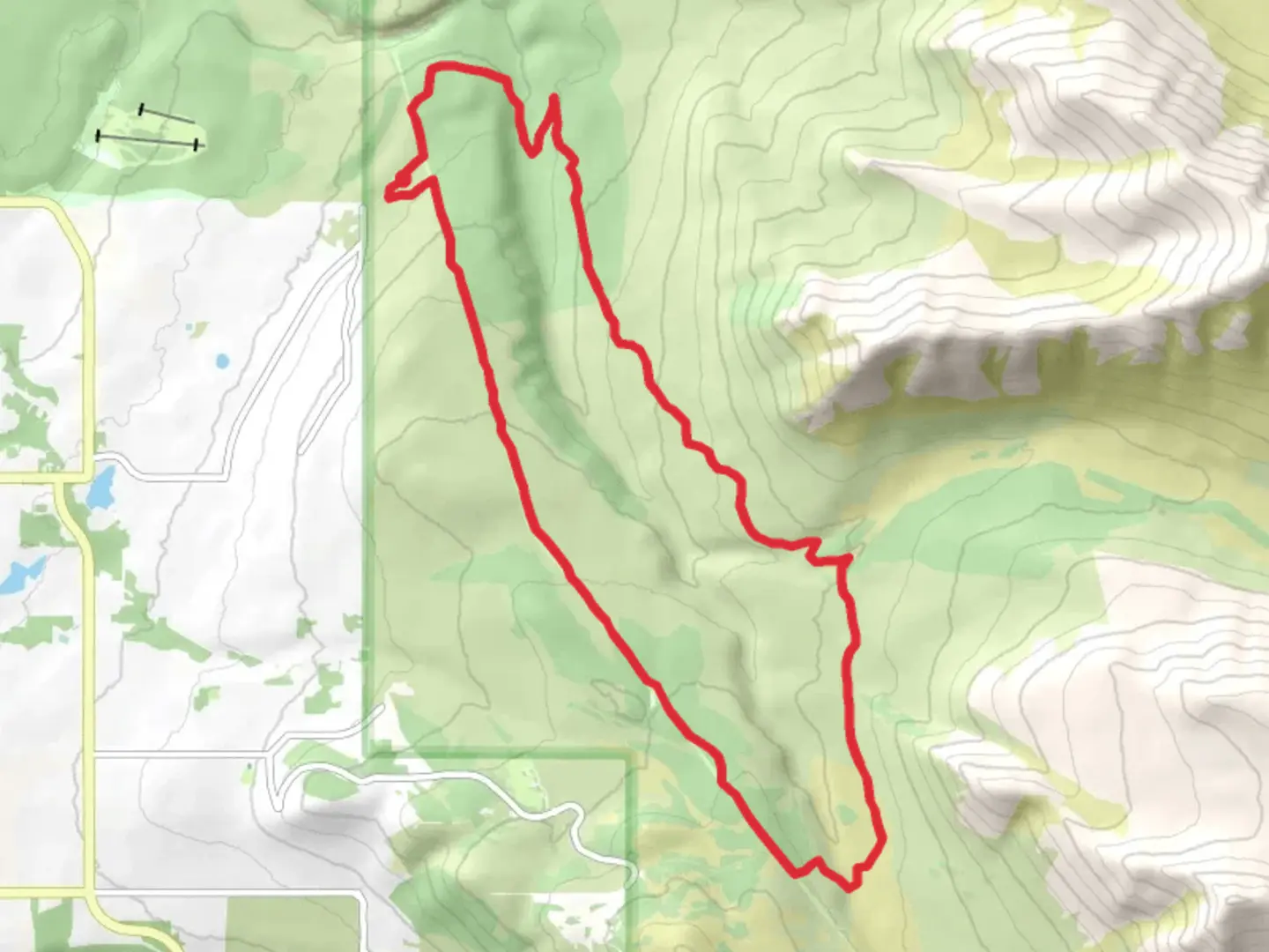 An image depicting the trail Wolverine, Middle Fork and Powerline Loop Trail and its surrounding area.