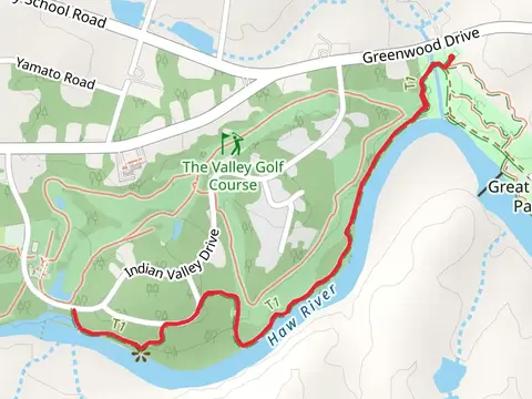 Haw River Trail from Great Bend Park
