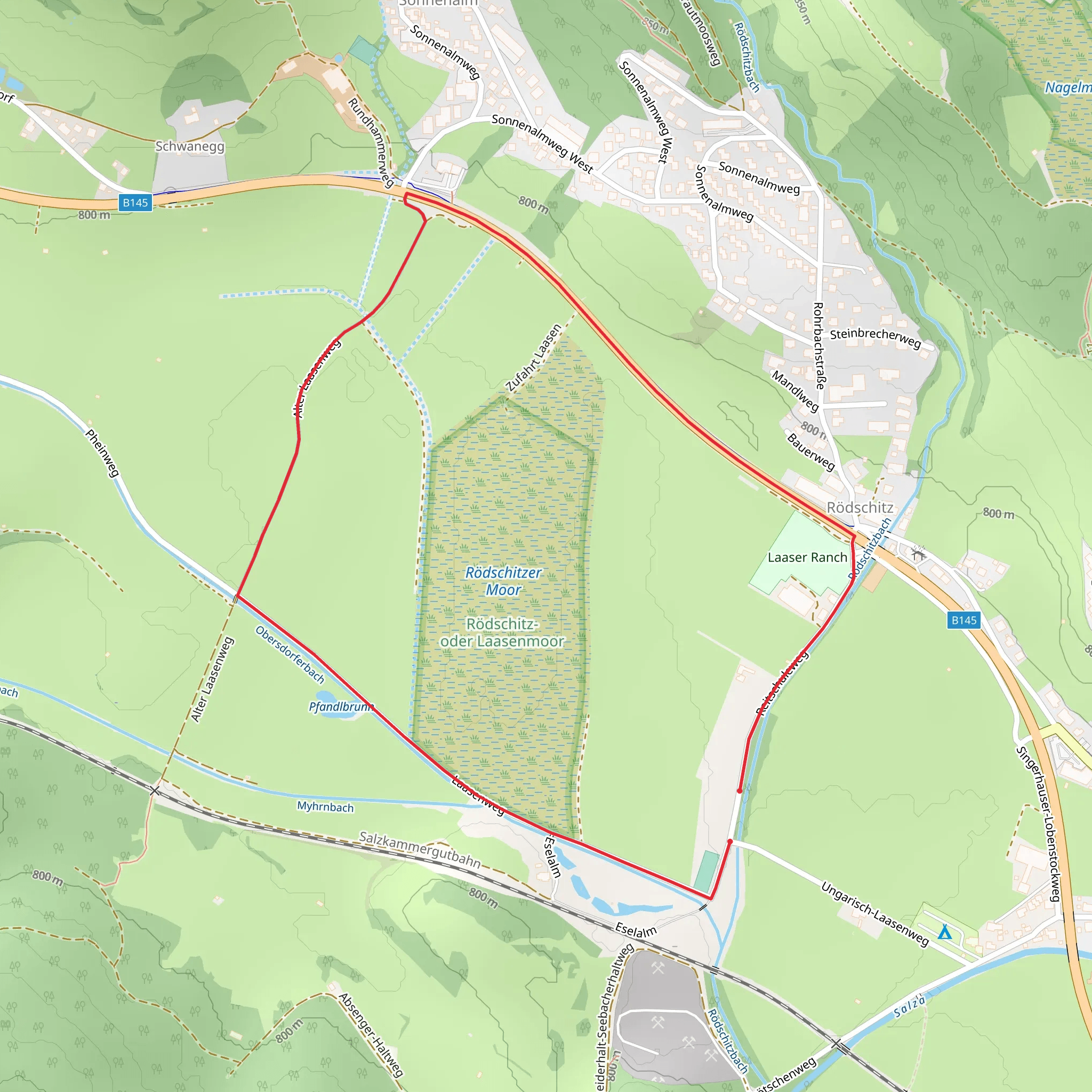 Laasen Nature Reserve Loop Path mobile static map