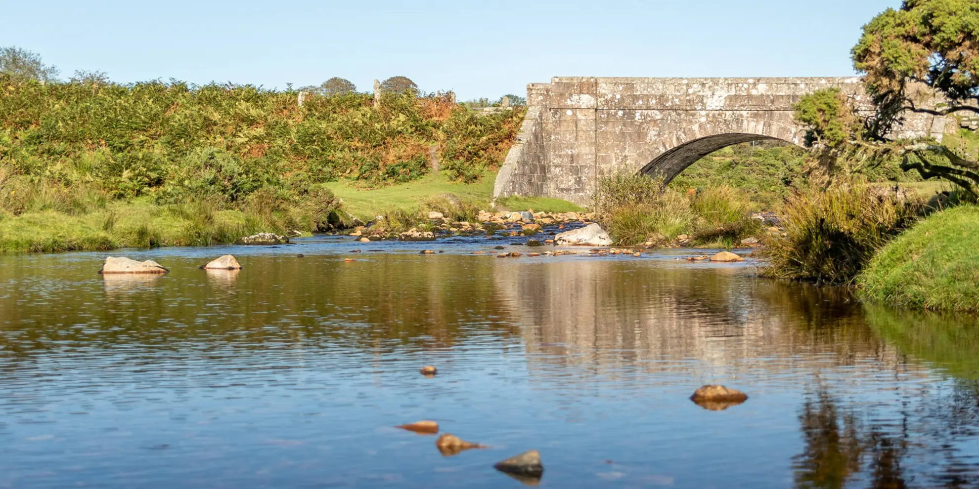 An image depicting the trail Cadover Bridge and Dewerstone Rock Trail and its surrounding area.