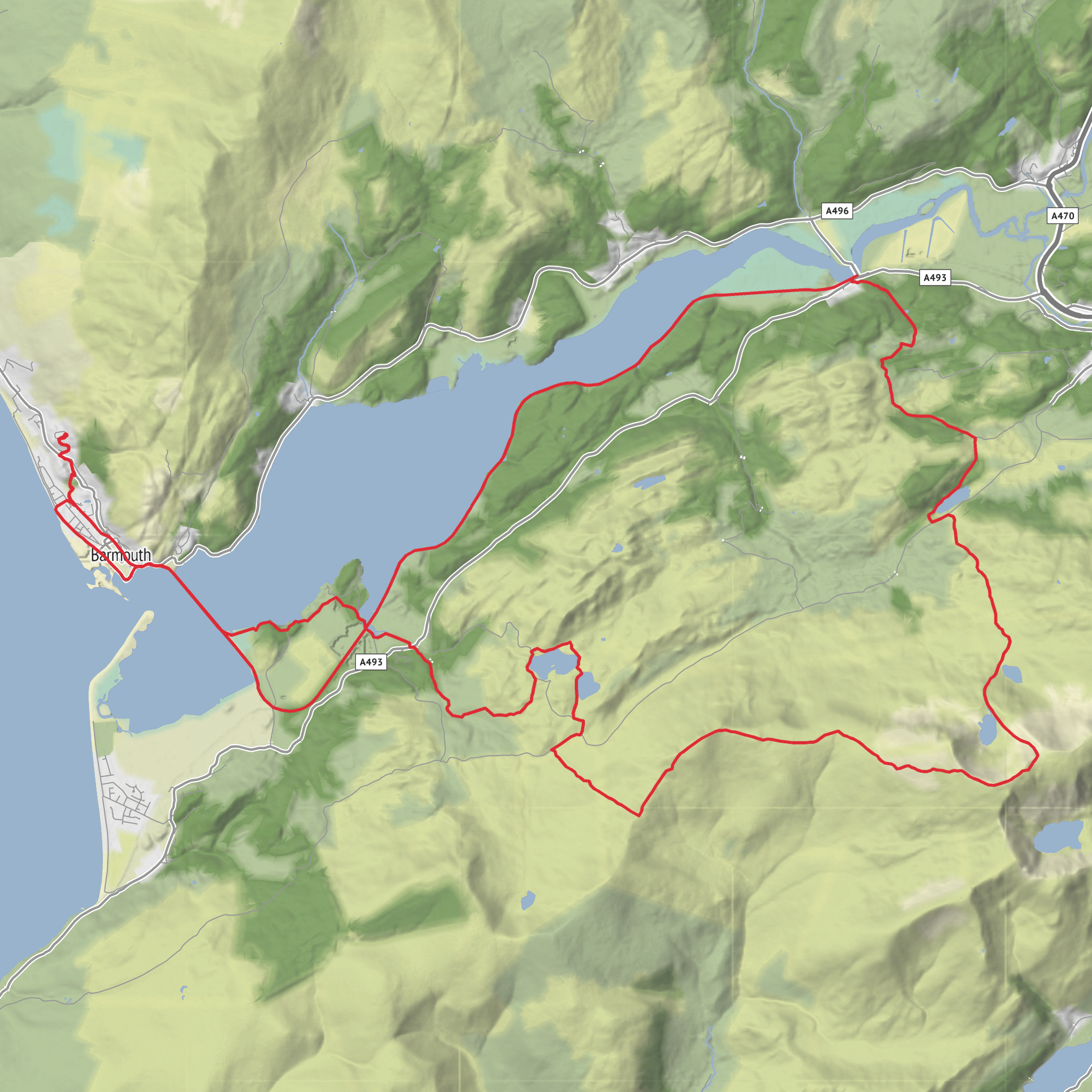 Barmouth-Cader and Llynnau Cregennen mobile static map