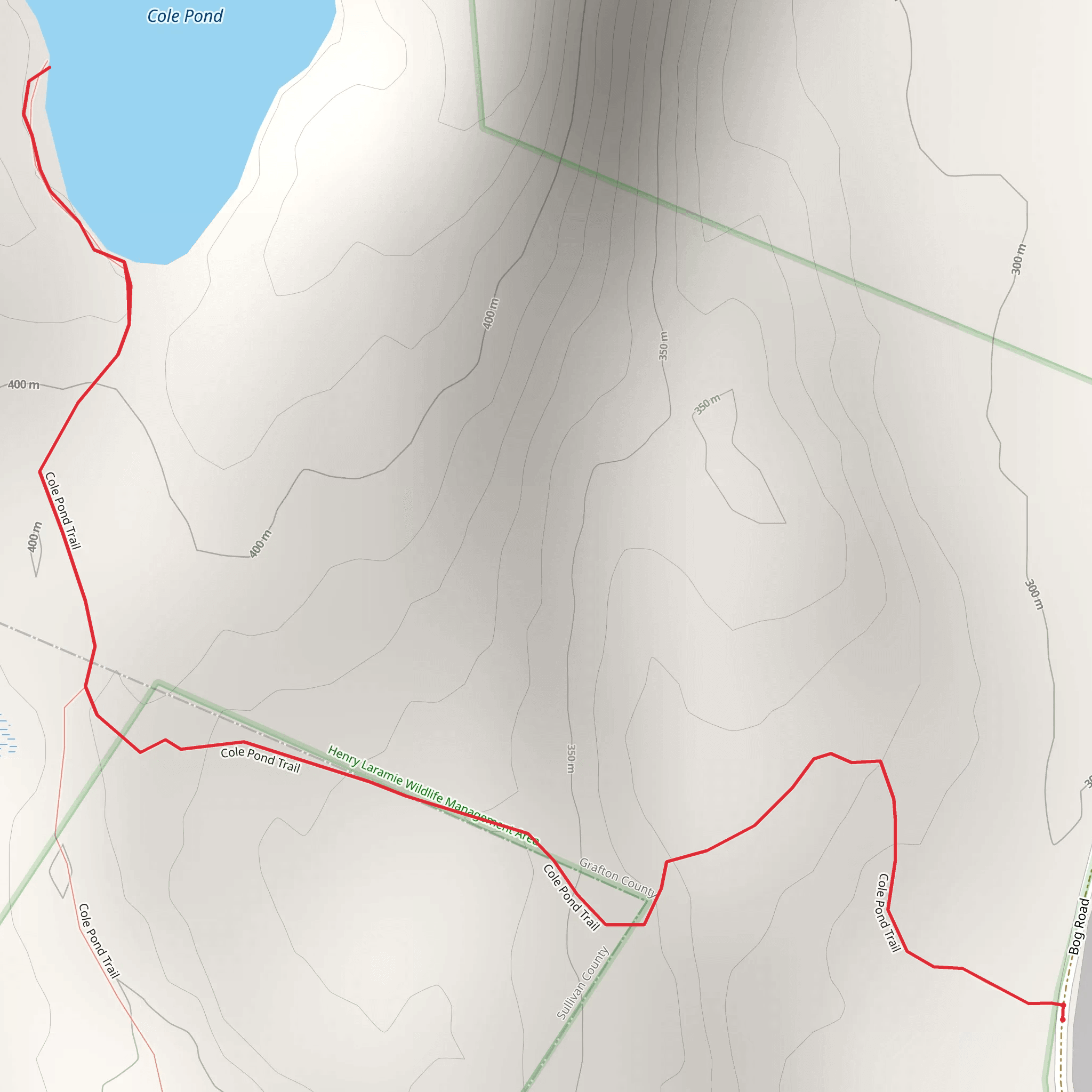 Cole Pond Trail mobile static map