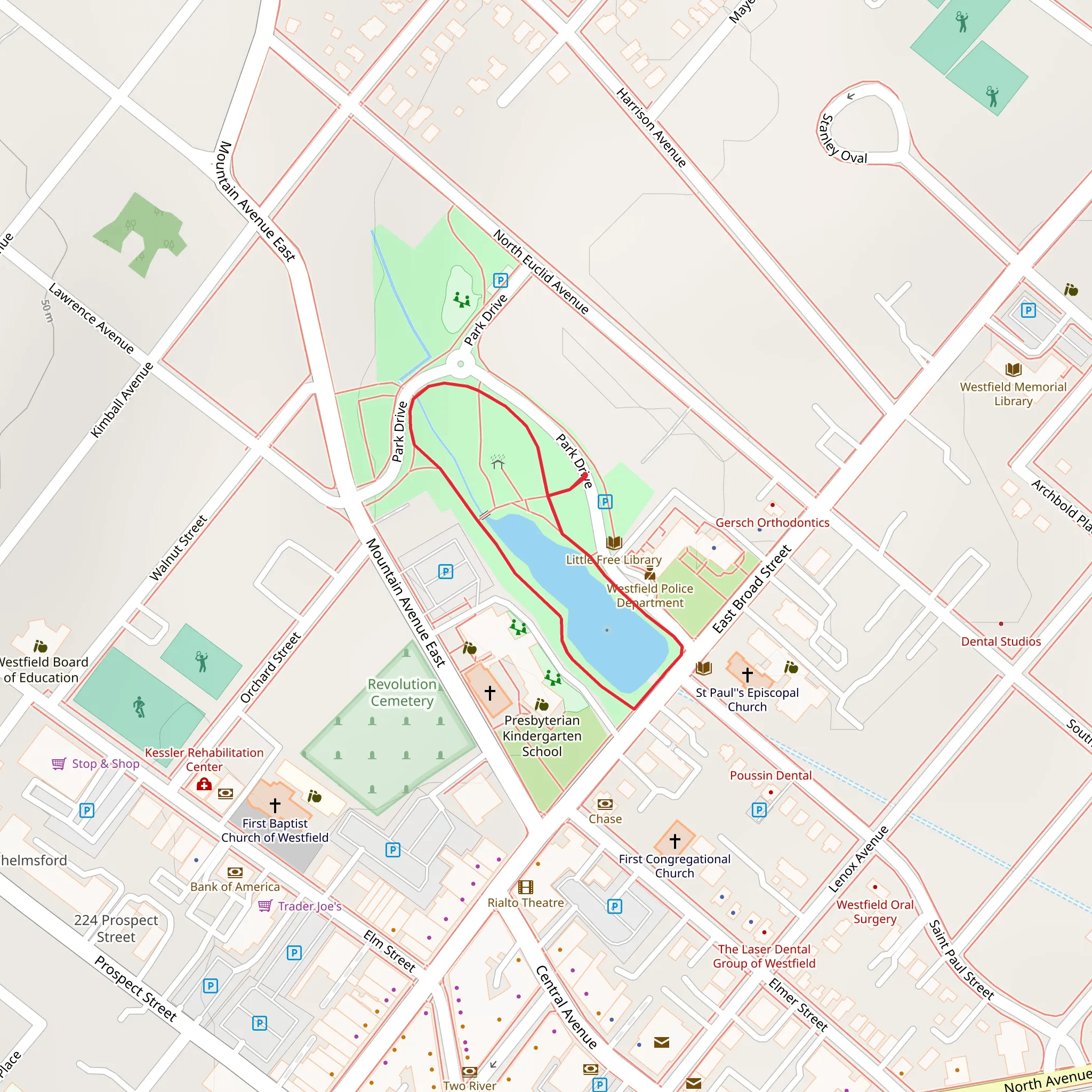 Mindowaskin Park and Pond Loop mobile static map