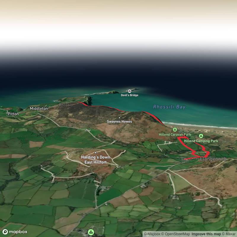 Rhossili to kings head & back