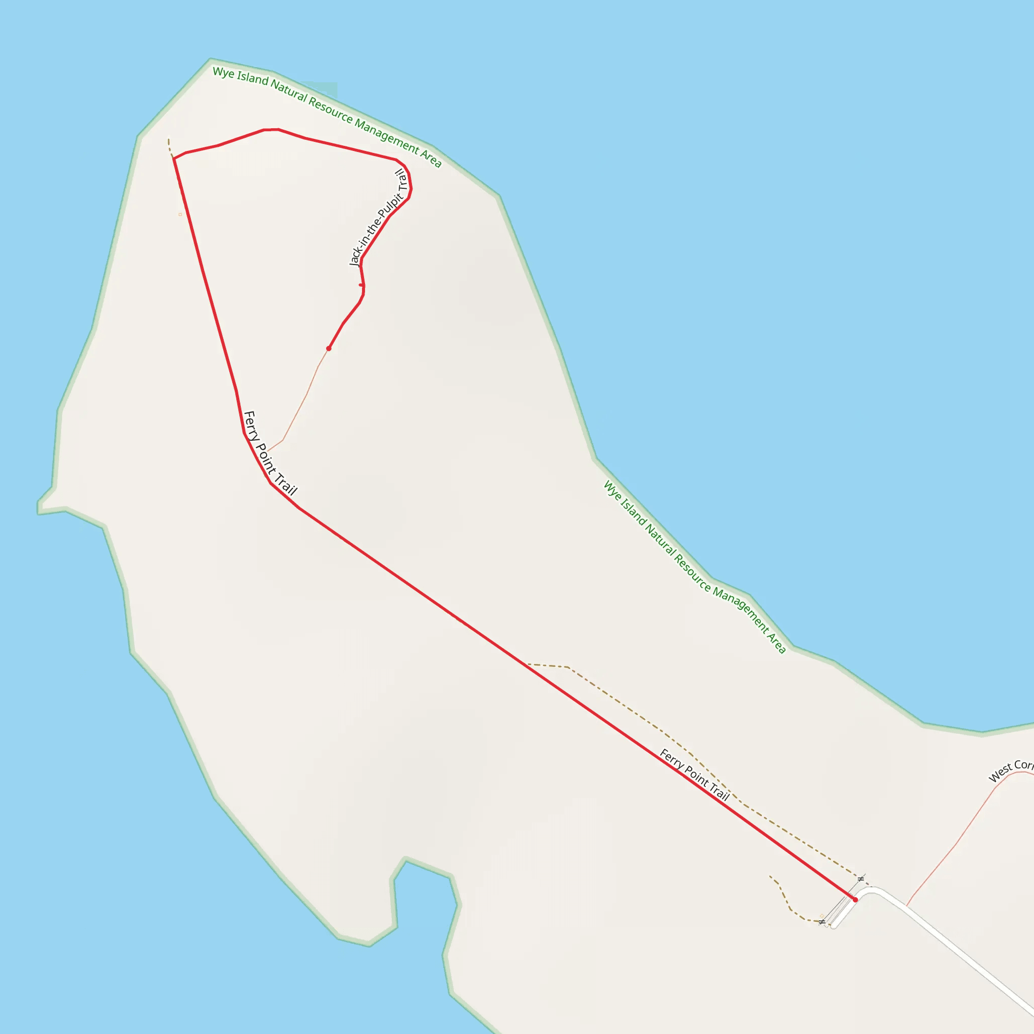 Jack-in-the-Pulpit and Ferry Point Trail mobile static map