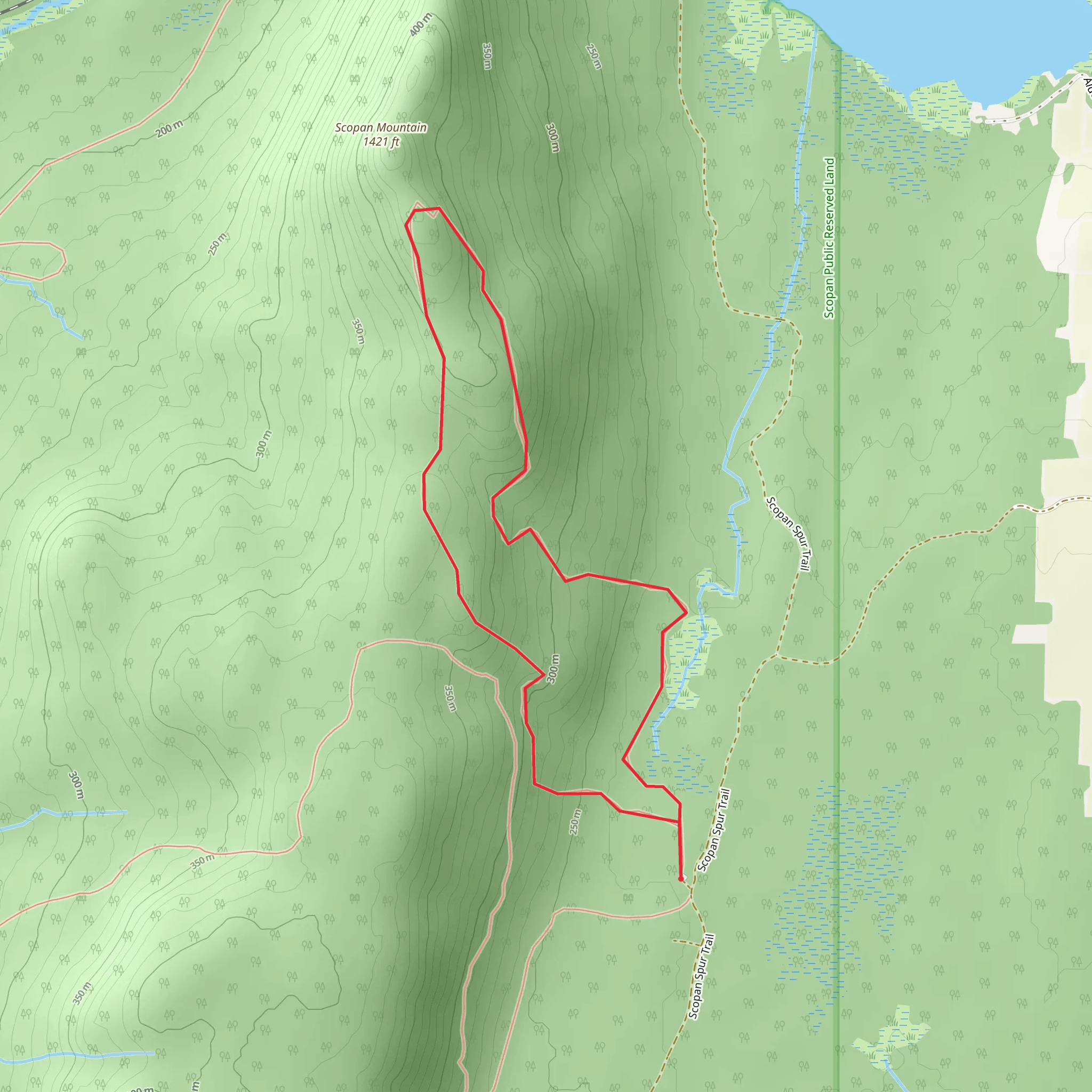 Scopan Mountain Loop mobile static map
