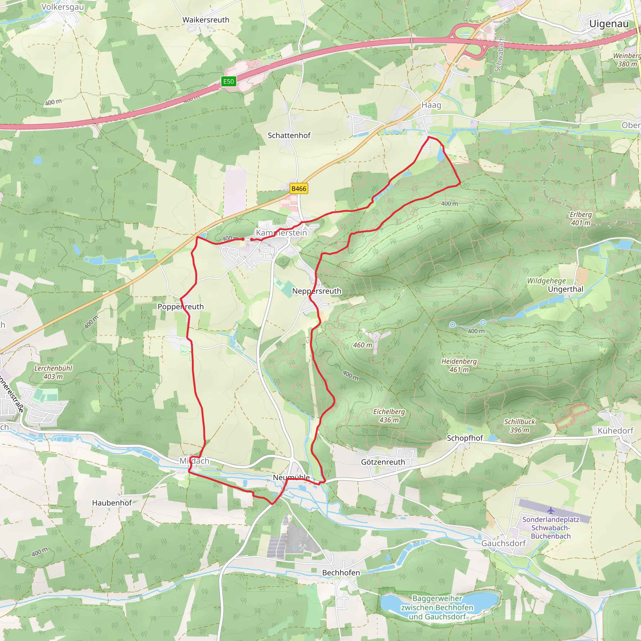 Auf Historischen Wegen and Zwei-Taeler Wege mobile static map