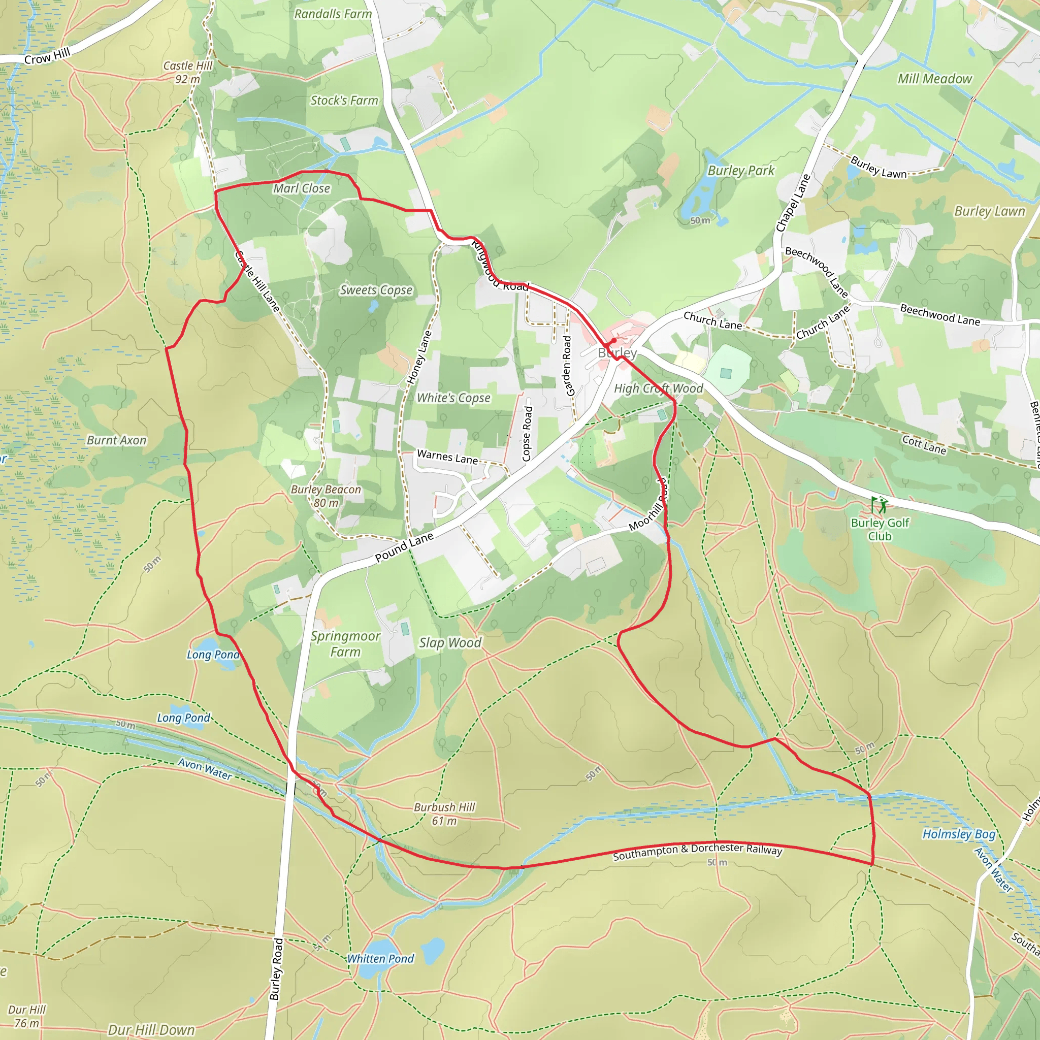 Shappen Hill and Long Pond Loop mobile static map