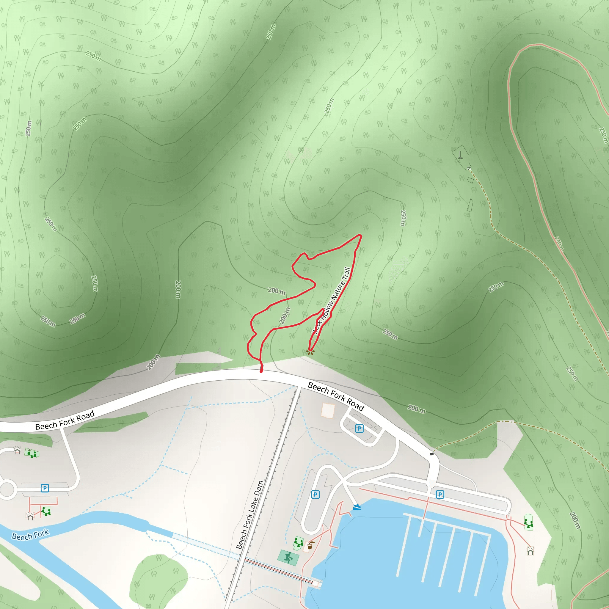 Rock Hollow Nature Loop Trail mobile static map