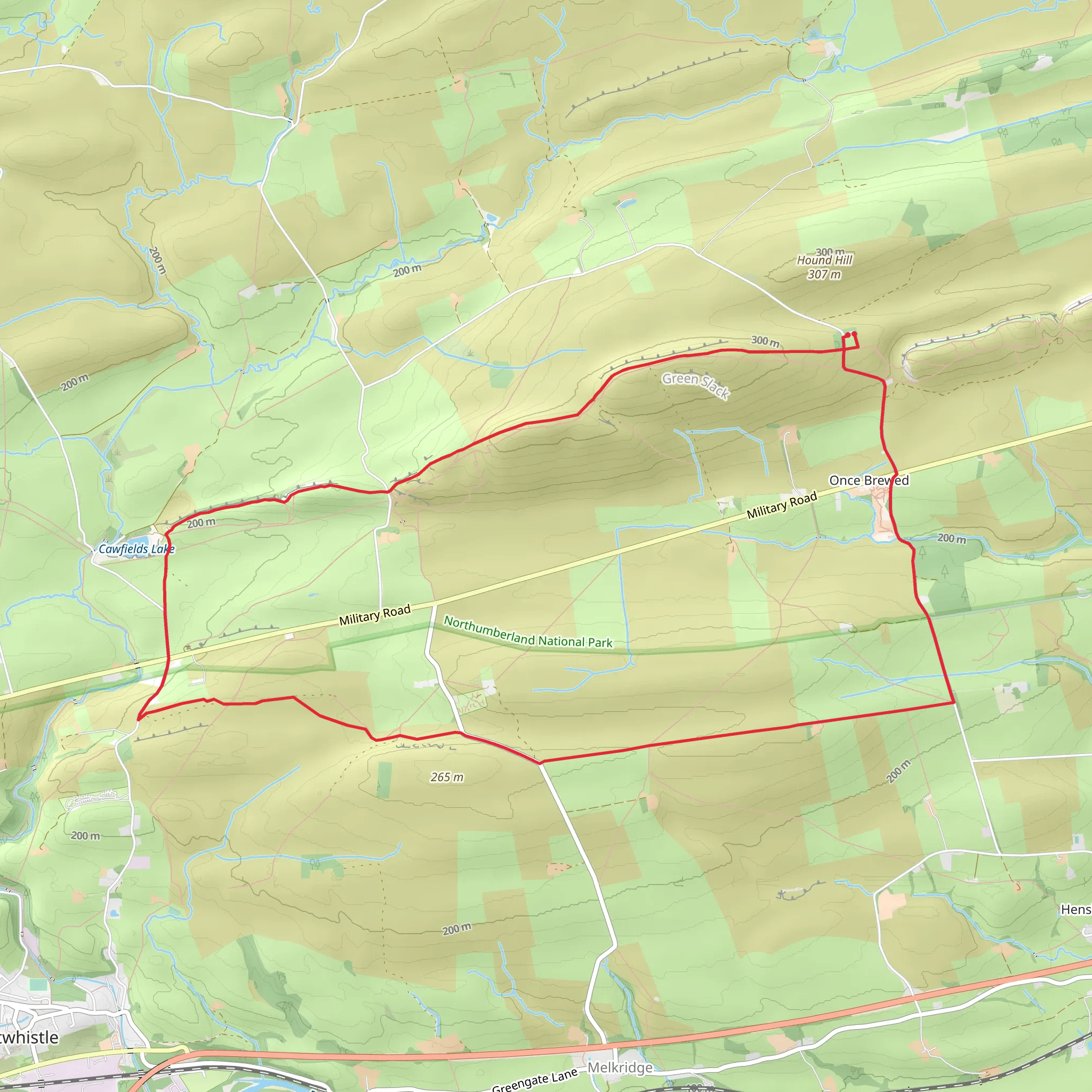 Cawfield Quarry and Bogle Hole Loop mobile static map
