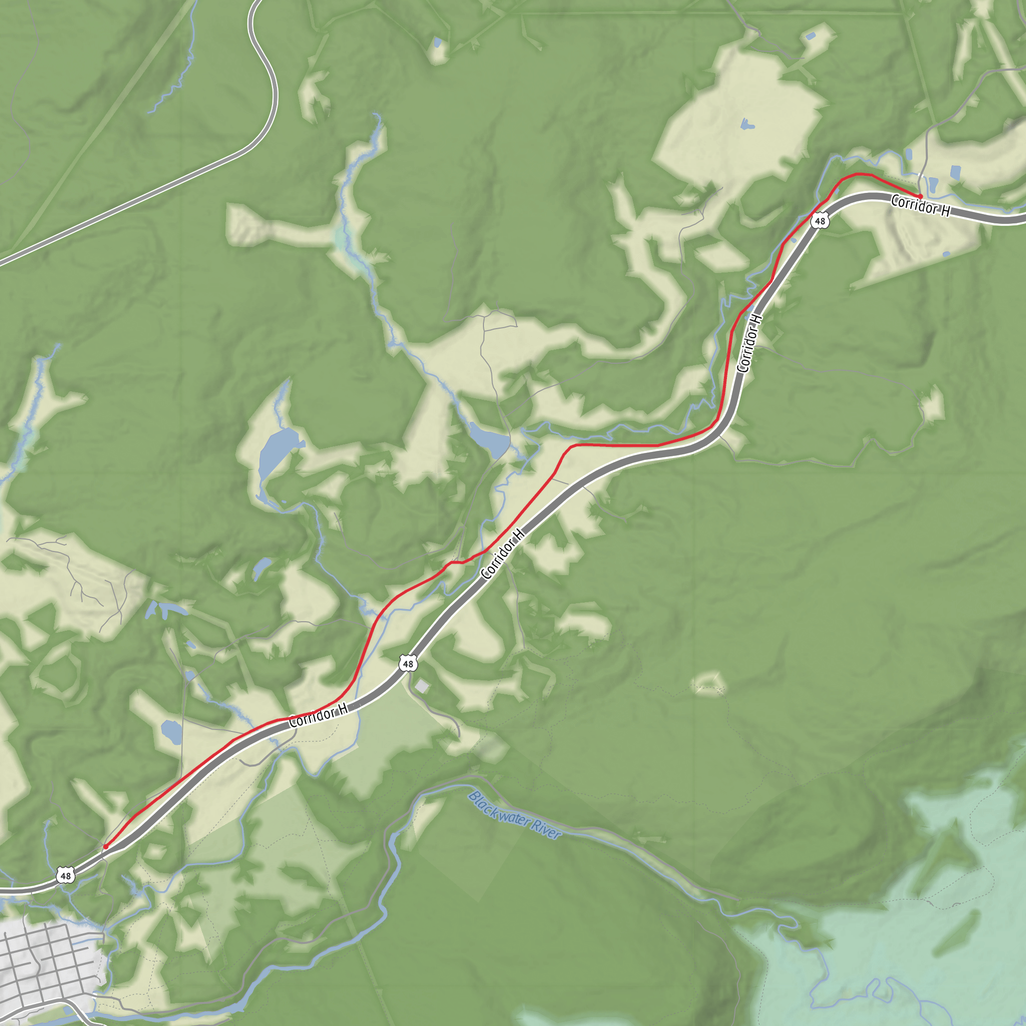 Allegheny Highlands Trail mobile static map