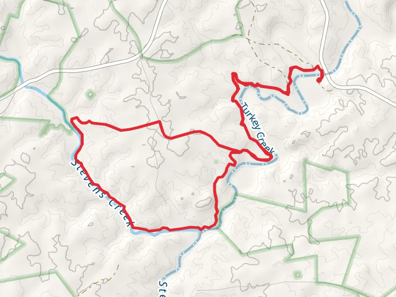 Turkey Creek Loop Trail from Key Bridge