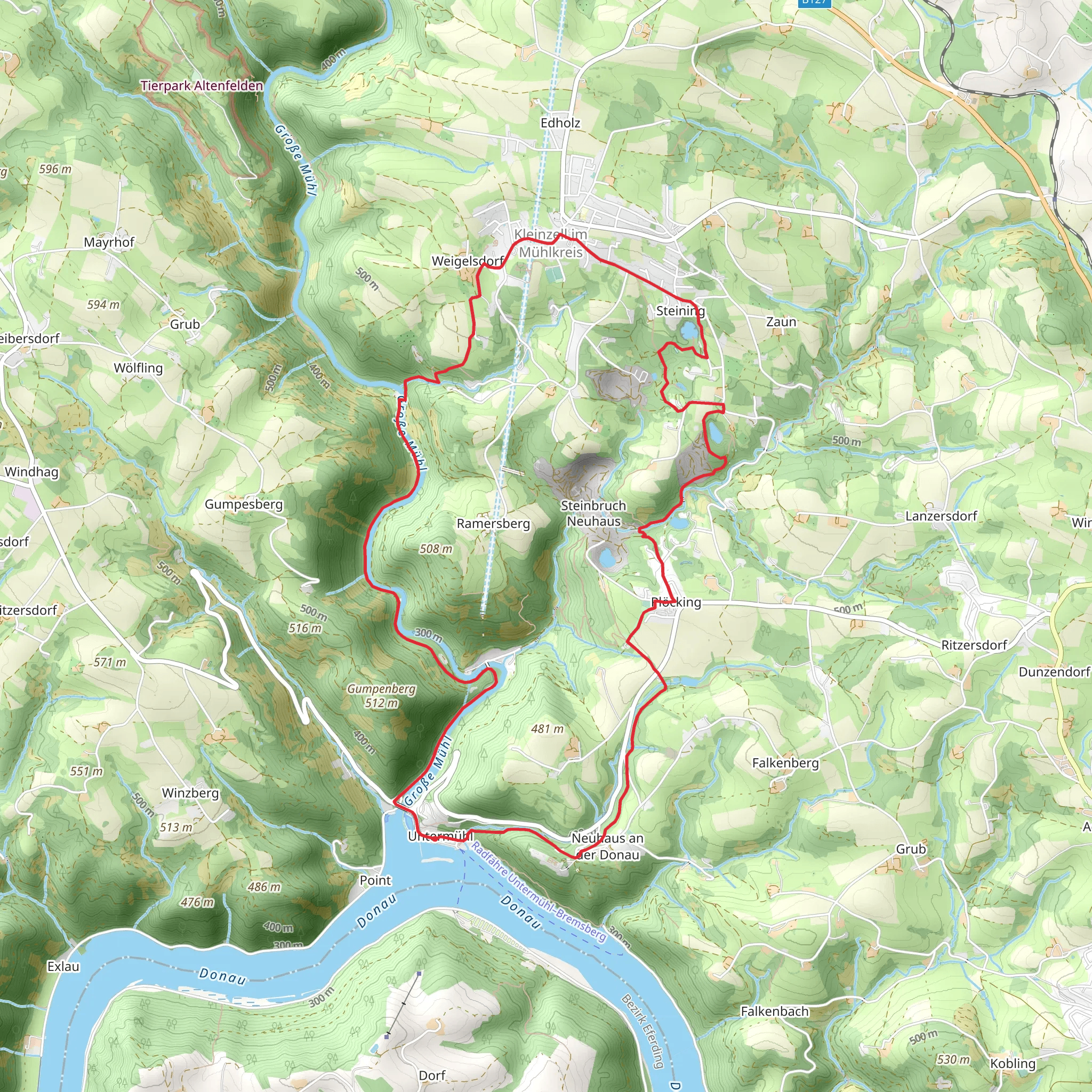 St Martin - Kleinzell Der steinige Weg mobile static map