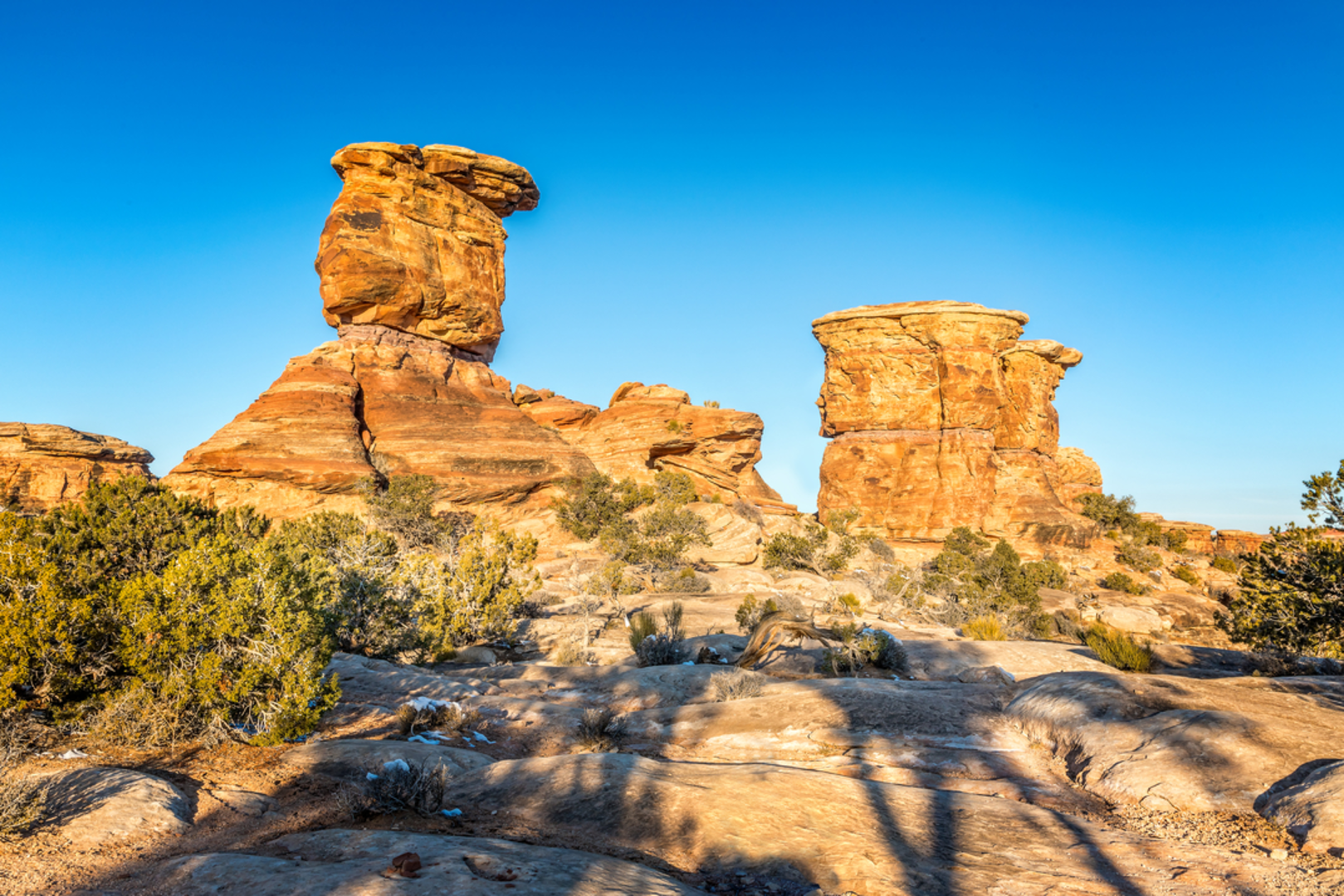 An image depicting the trail Big Spring to Elephant Canyon Trail and its surrounding area.