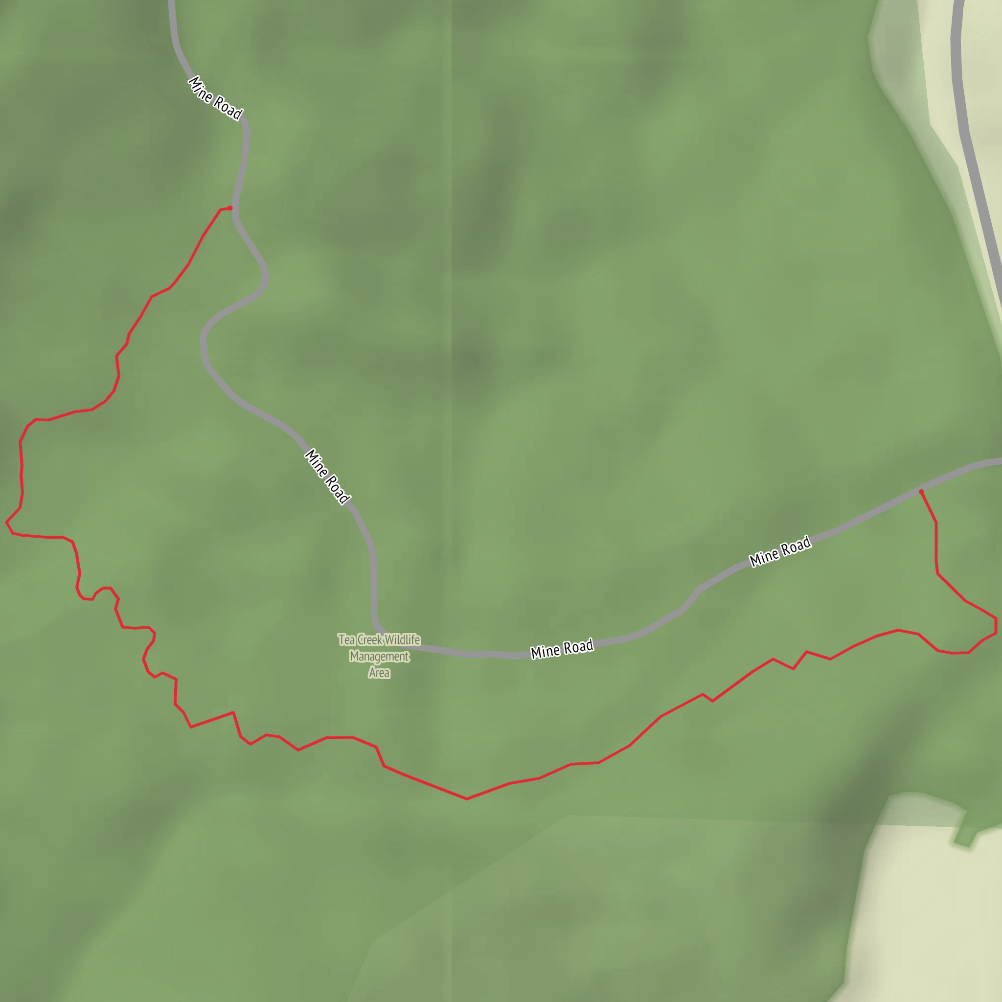 Roaring Run Trail mobile static map