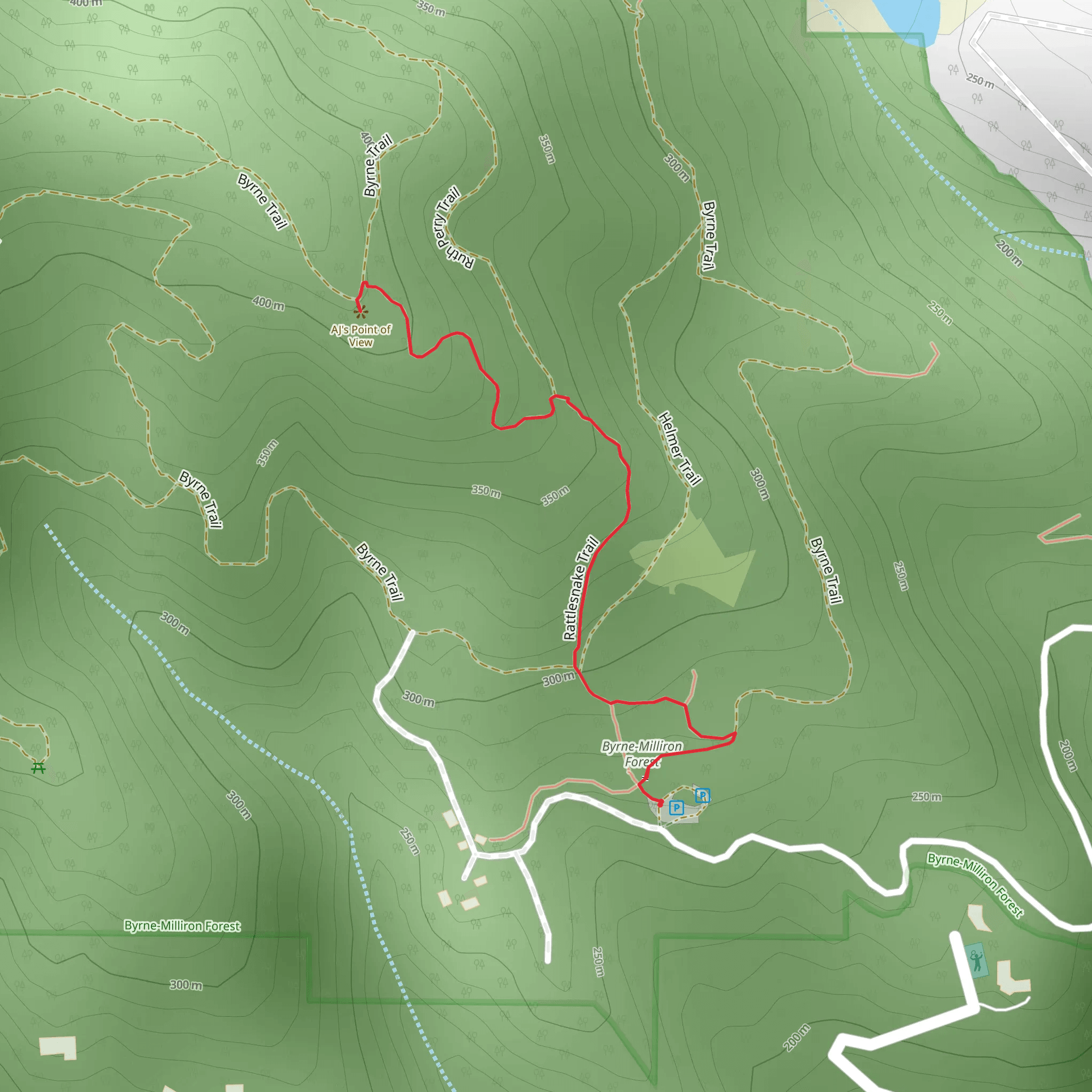 Rattlesnake Trail mobile static map