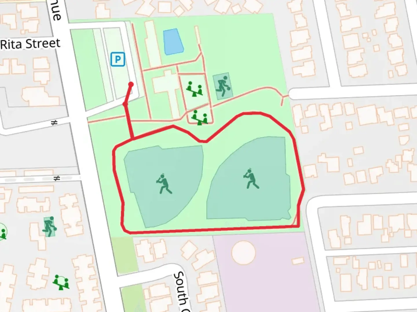 An image depicting the trail Campanella Park Loop and its surrounding area.